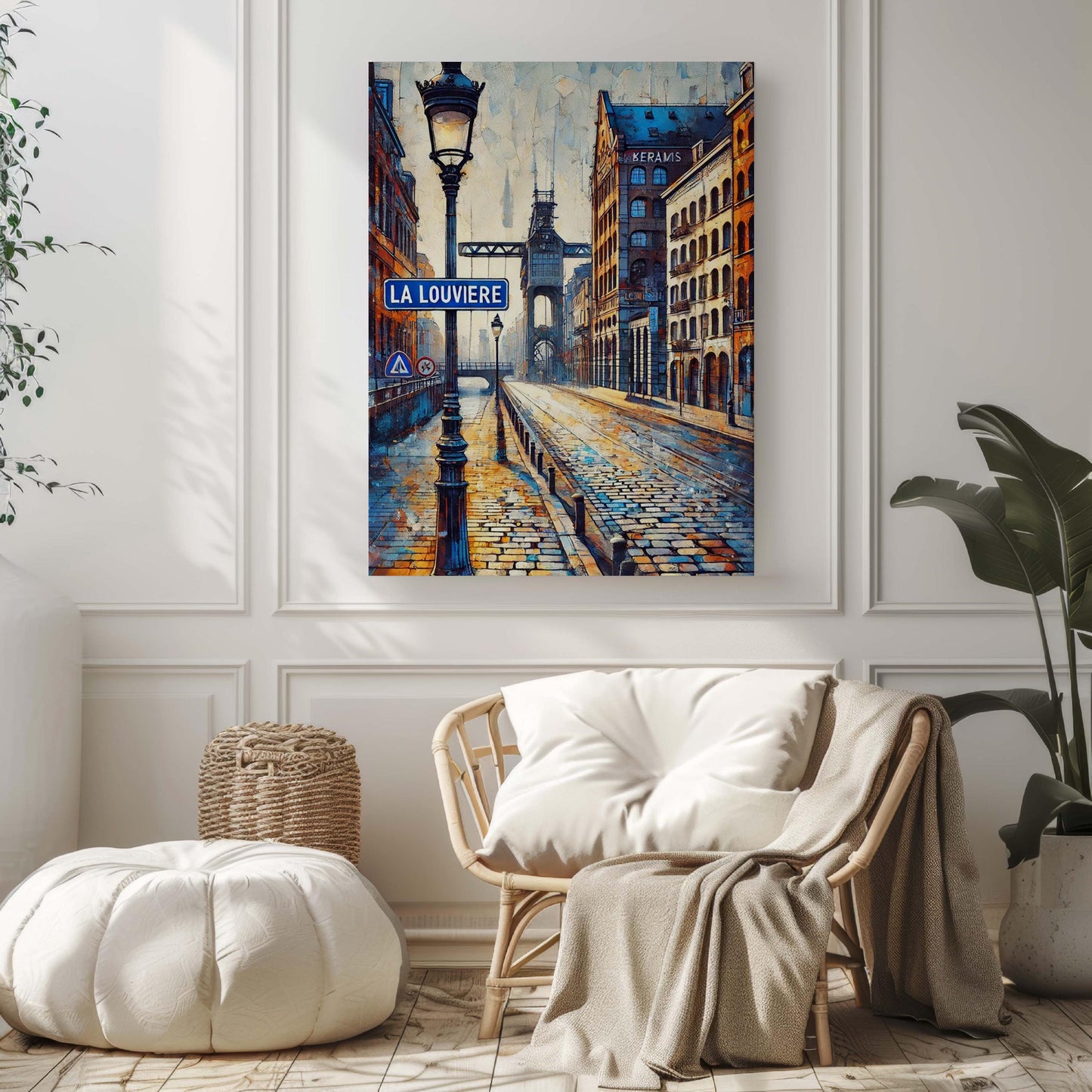 La Louviere Wall Art Print - Belgium City Travel Poster, La Louviere Artwork, Housewarming Gift, Belgian Travel Decor, Cityscape Print