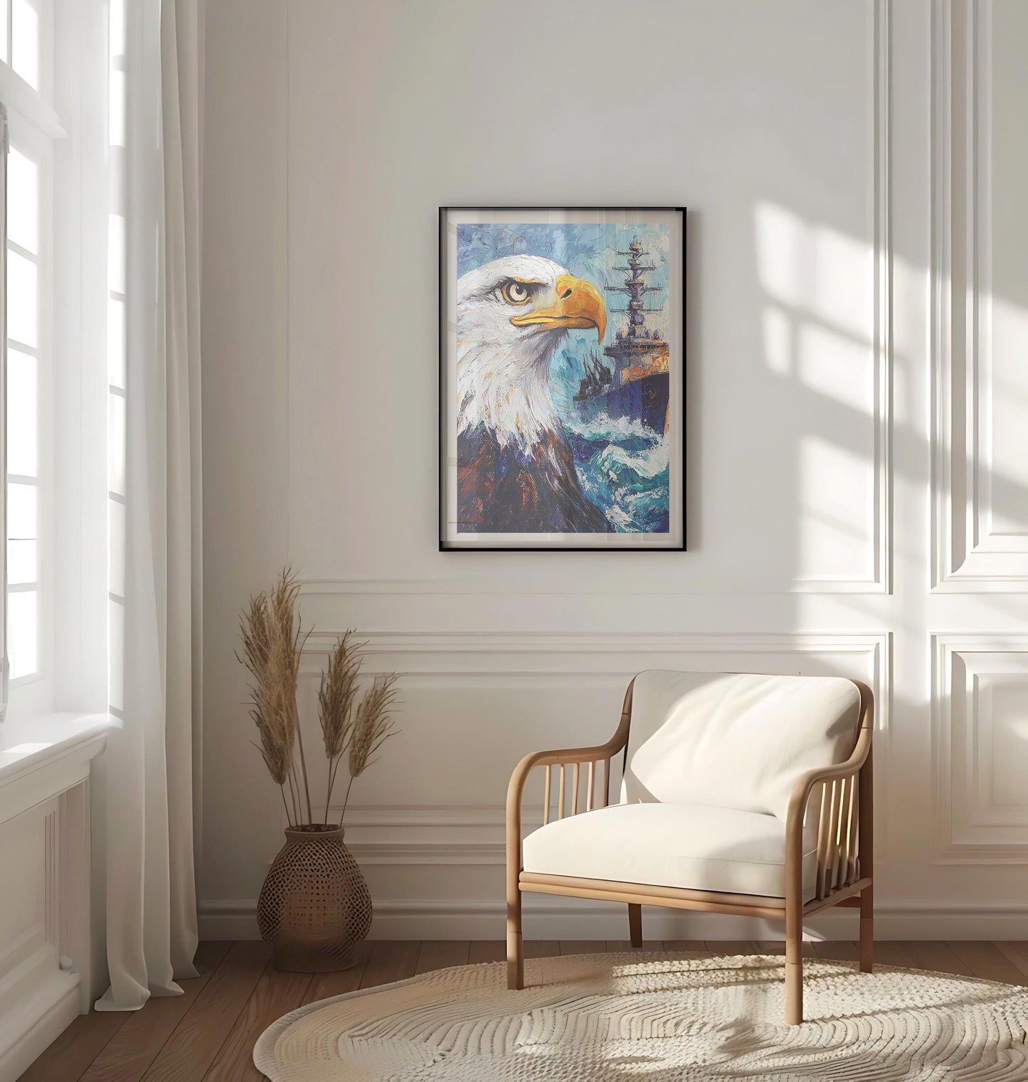 American Eagle Art Abstract USA Wall Art Patriotic Wall Decor United States Independence Poster for Home