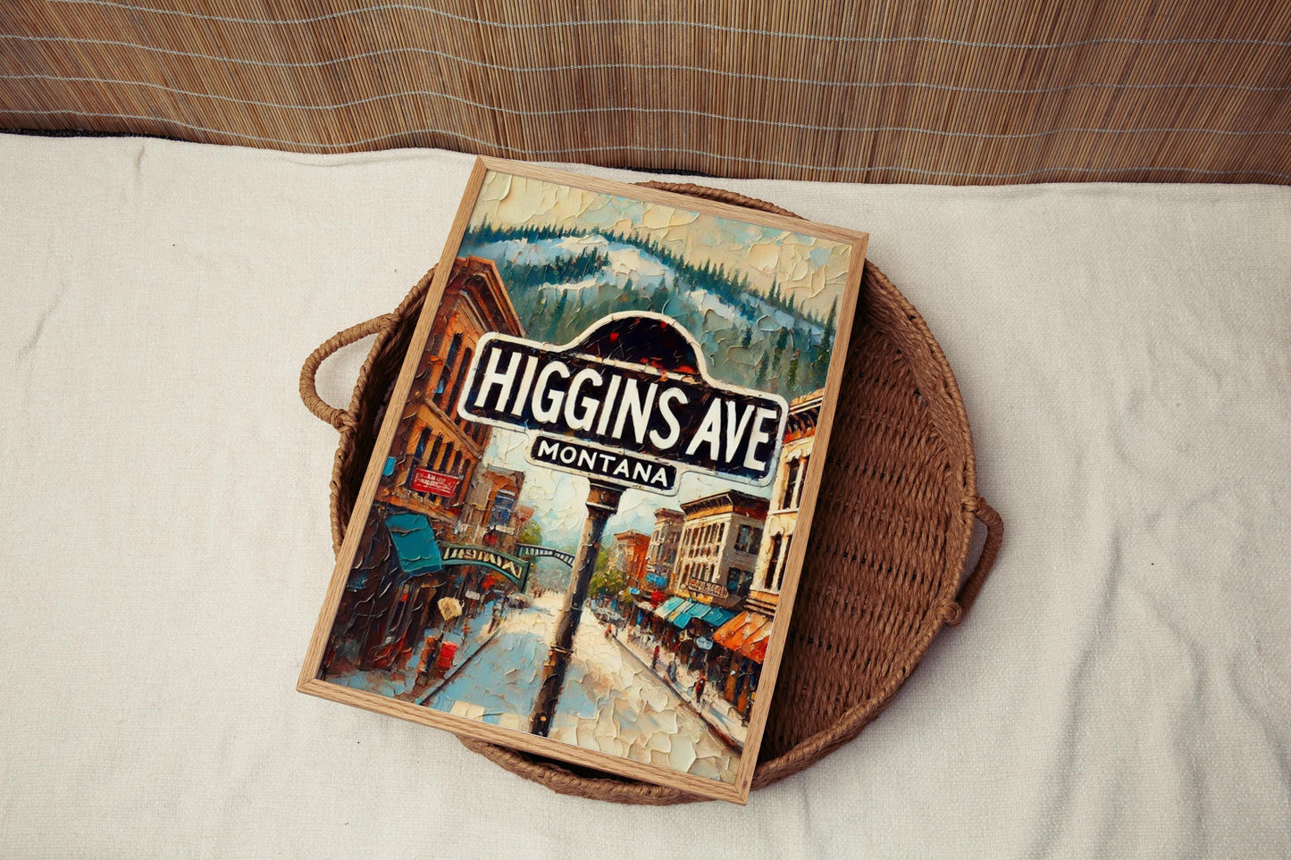 Higgins Avenue Wall Art, Missoula Print, Montana Art, “City” Gift, Travel Souvenir, Travel Poster, “State” Art, PERSONALIZED GIFT