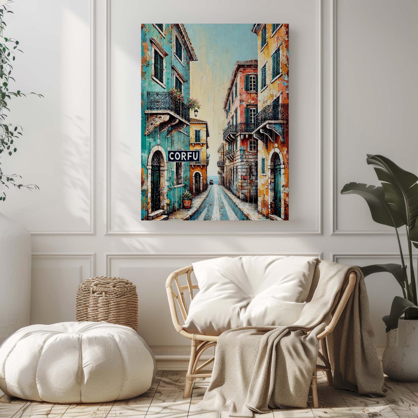 Corfu Art Print - Greek Travel Wall Art, European Corfu Poster, Housewarming & Gift Idea, Mediterranean Home Decor, Greece Artwork