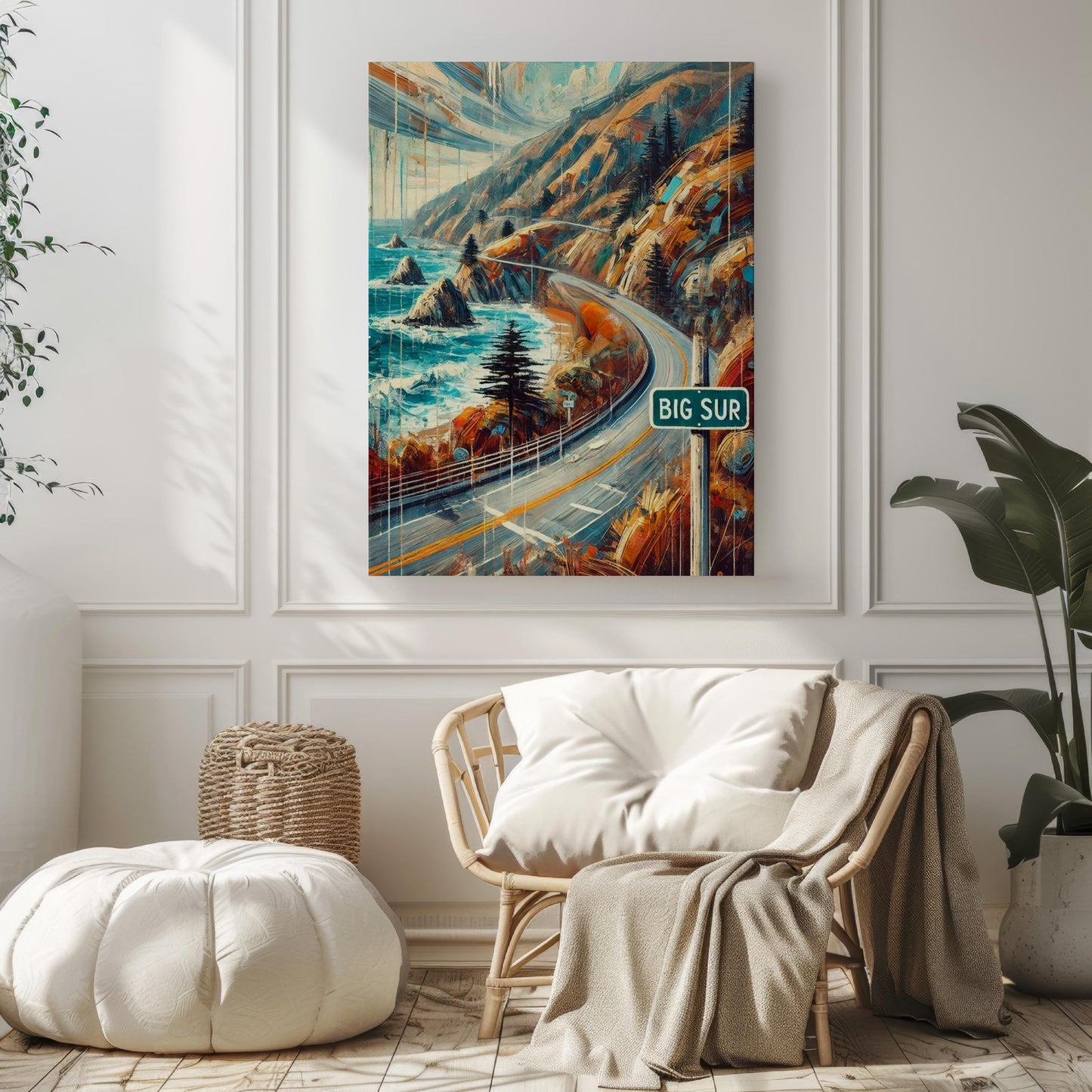 US Big Sur Wall Art Print - California Travel Poster, Housewarming Gift, Cali Souvenir, Coastal US Decor, Scenic Travel Print