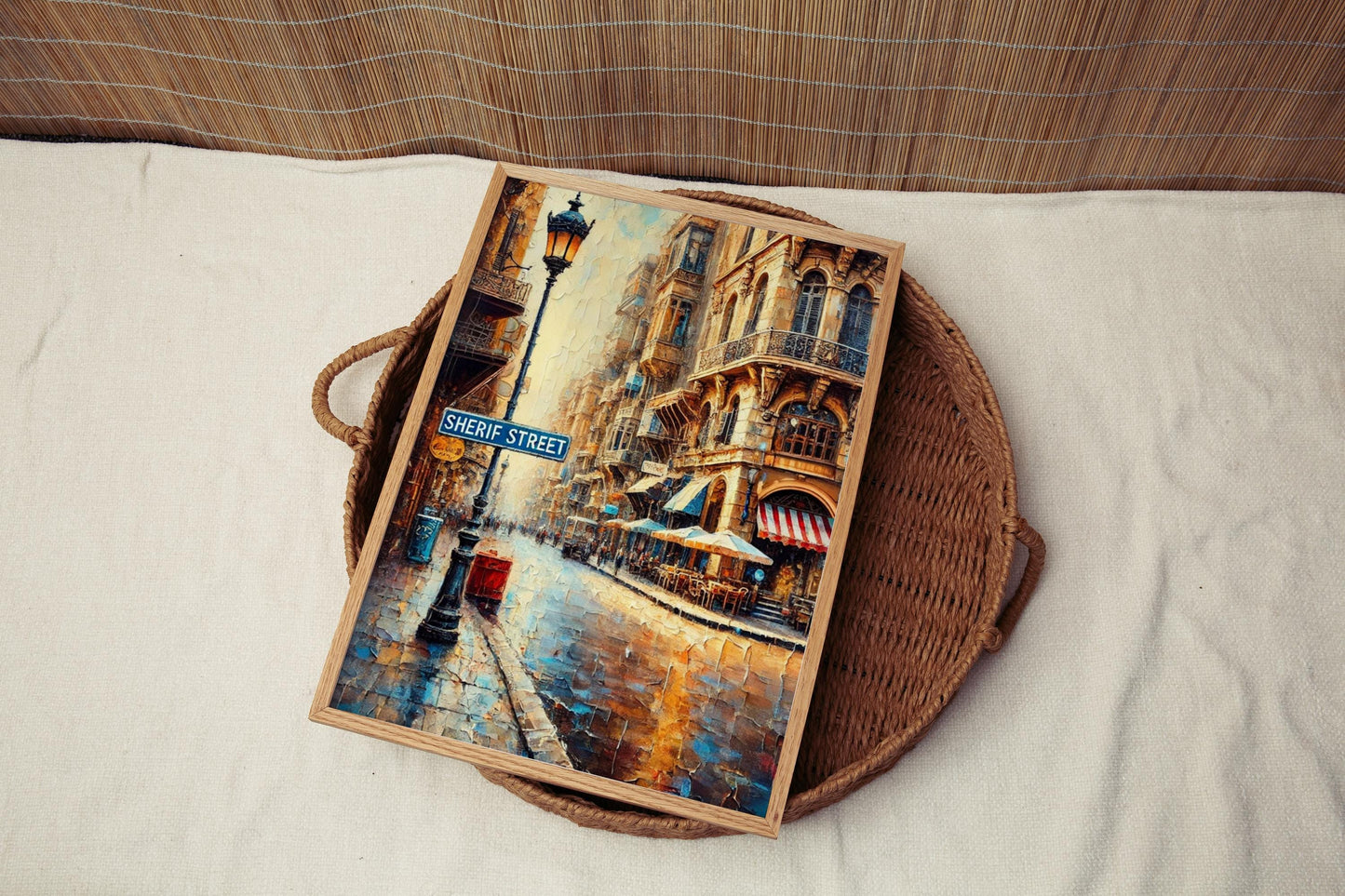 Cairo Sherif Street Wall Art - Travel Poster & Egypt Souvenir, Housewarming Gift, Cairo City Print Decor
