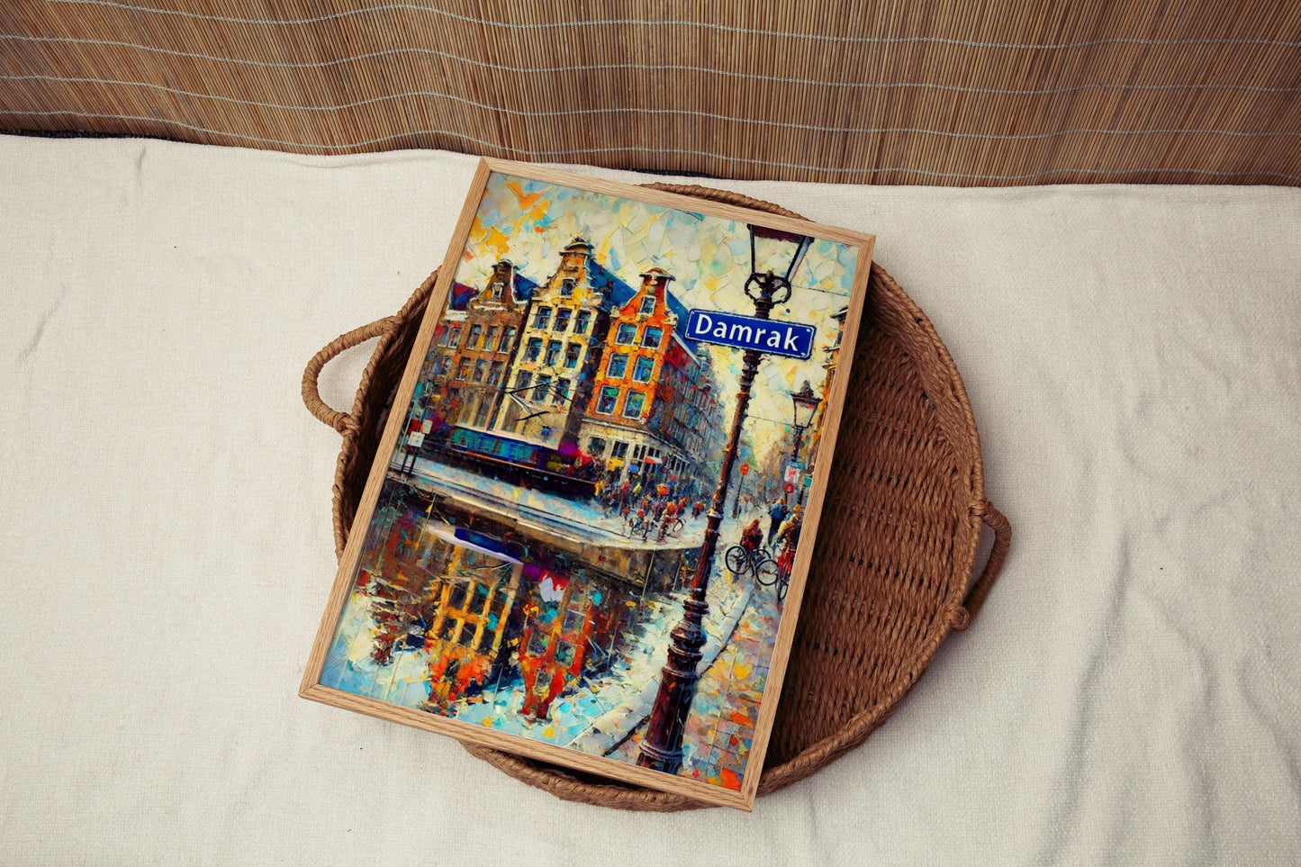 Damrak Wall Art, Amsterdam Print, Netherlands Cityscape, Canal Street Decor, Travel Souvenir, Gift for Travelers, Personalized Poster