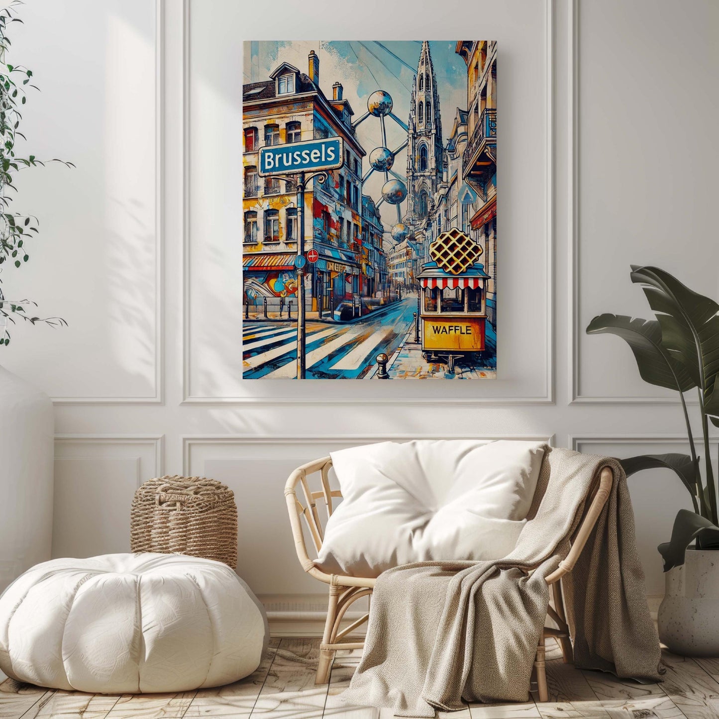 Brussels Art Print - Belgium Travel Poster, European Wall Art, Housewarming Gift, Brussels Cityscape Decor, Unique Belgium Artwork