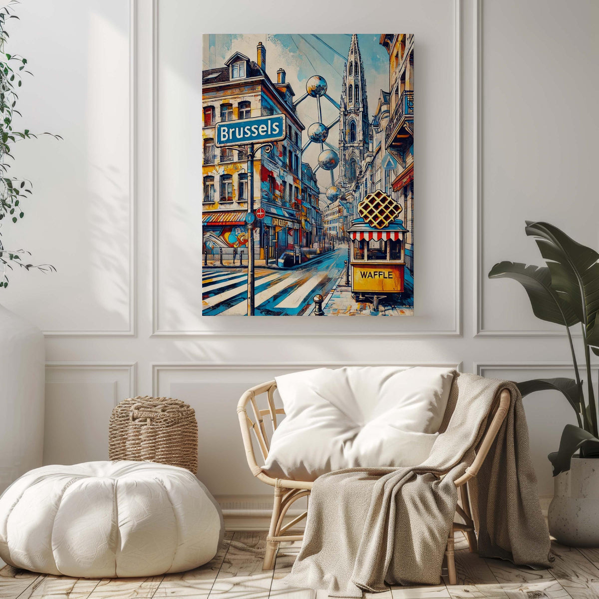 Brussels Cityscape Print - Brussels, Belgium