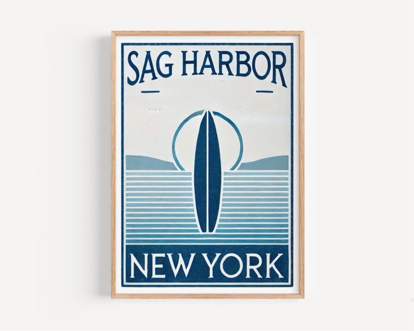 New York Sag Harbor Wall Art Print, Travel & Home Decor, NY Gift Idea, College Dorm Artwork, Housewarming Gift, Coastal Beach Town Poster
