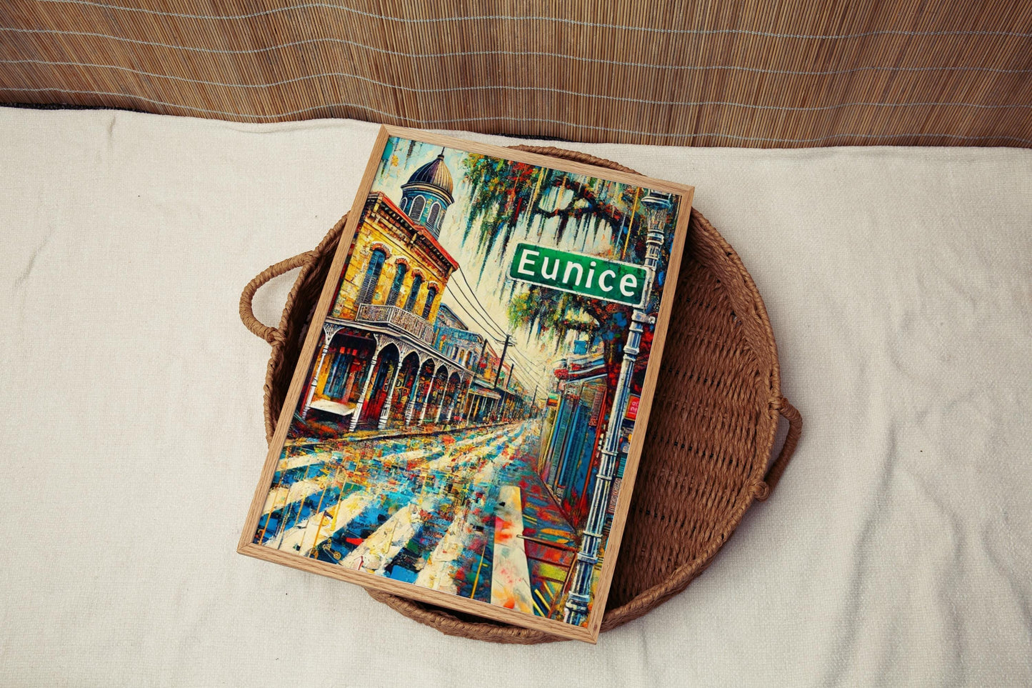 Louisiana Wall Art Eunice Print Travel Poster American Home Decor Housewarming Gift Unique Louisiana Gift