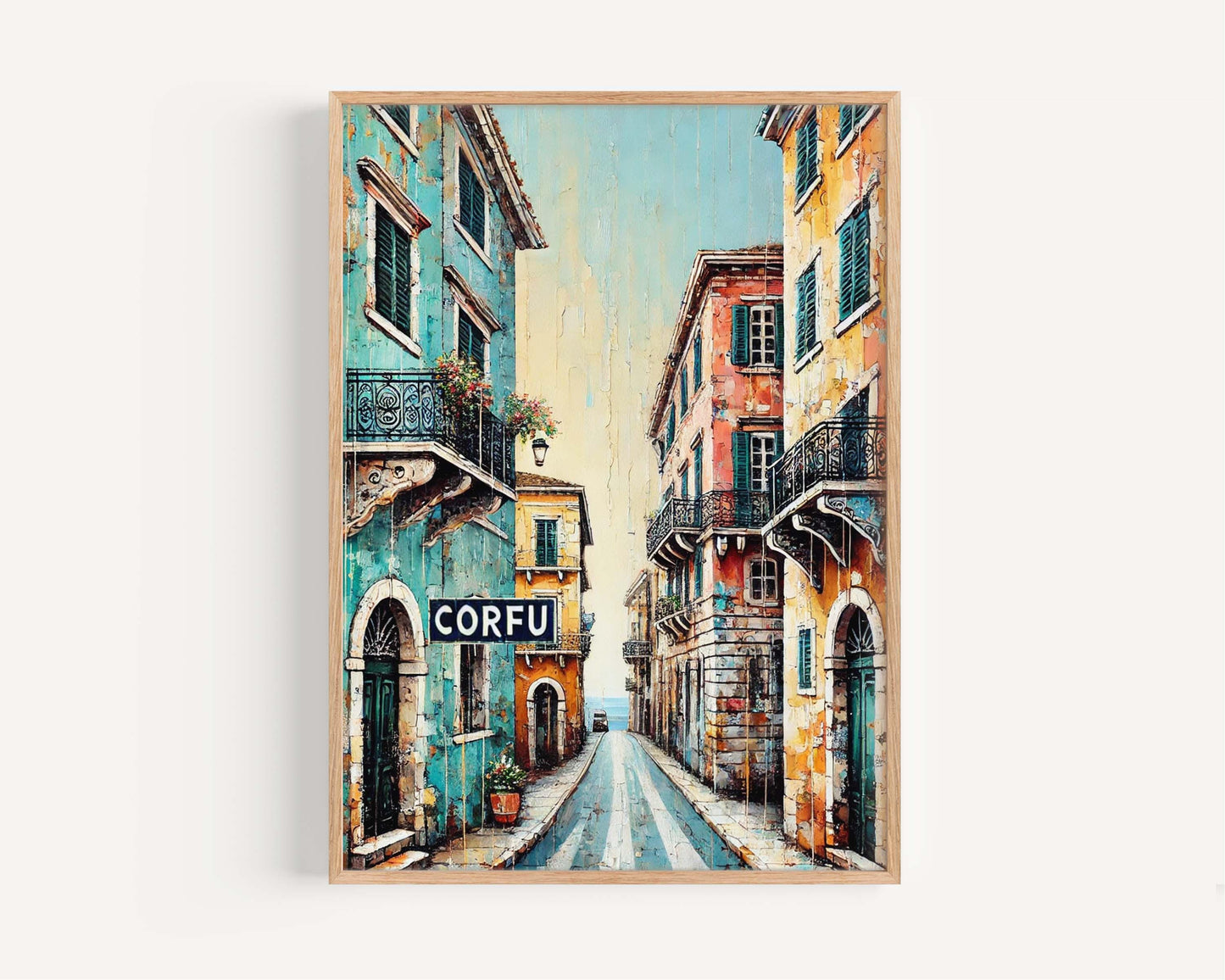 Corfu Art Print - Greek Travel Wall Art, European Corfu Poster, Housewarming & Gift Idea, Mediterranean Home Decor, Greece Artwork