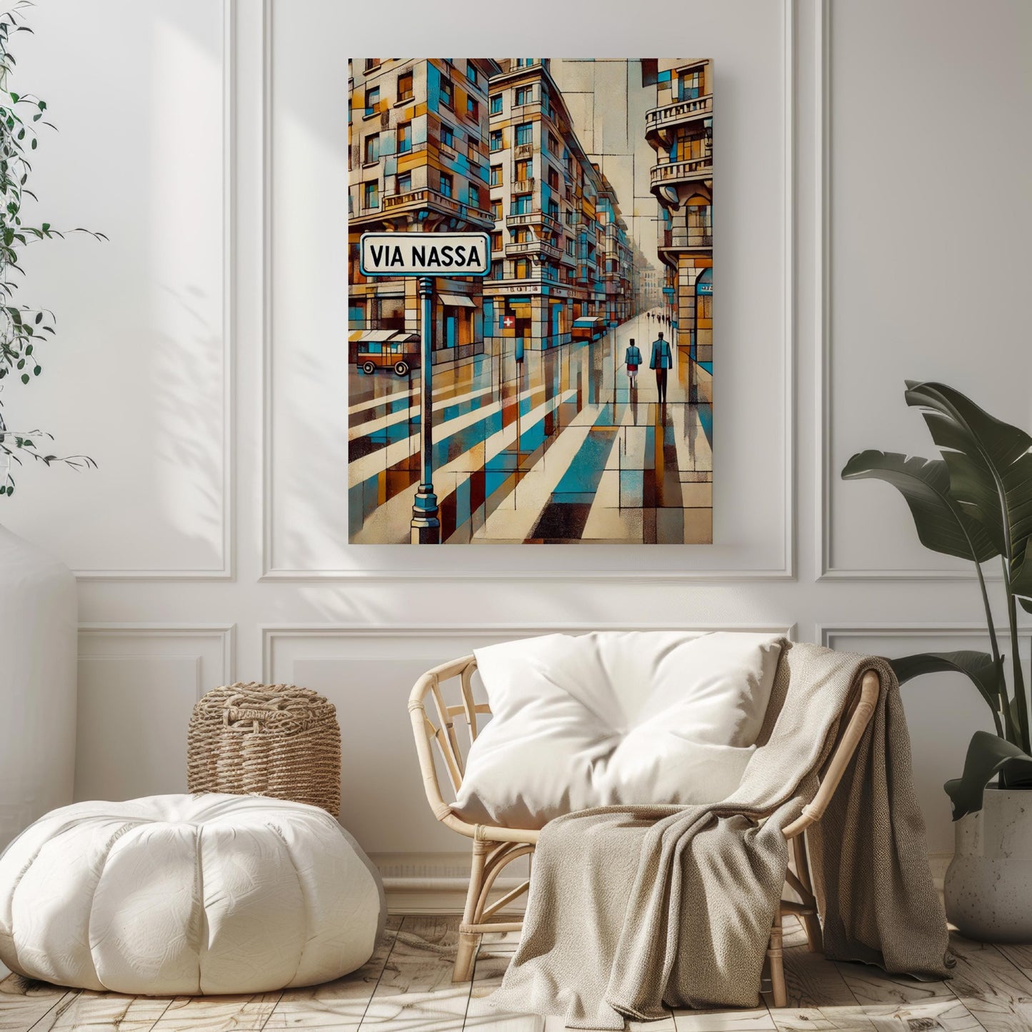 Switzerland Via Nassa Wall Art Print – Lugano Travel Poster, Swiss Gift & Housewarming Decor, Modern Swiss Travel Print for Home