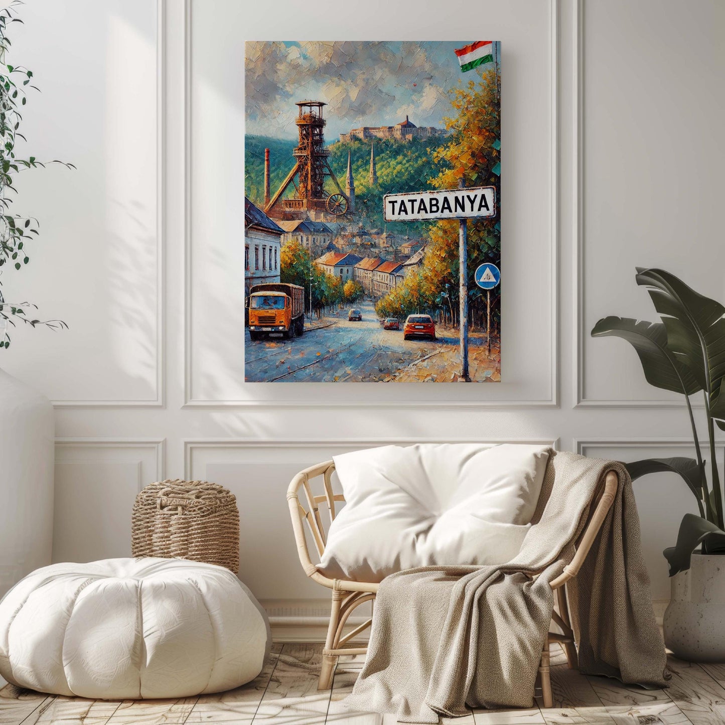 Tatabanya Art Wall Print - Tatabanya City Travel Poster, Hungary Wall Decor, Europe Housewarming Gift, Modern Minimalist Artwork
