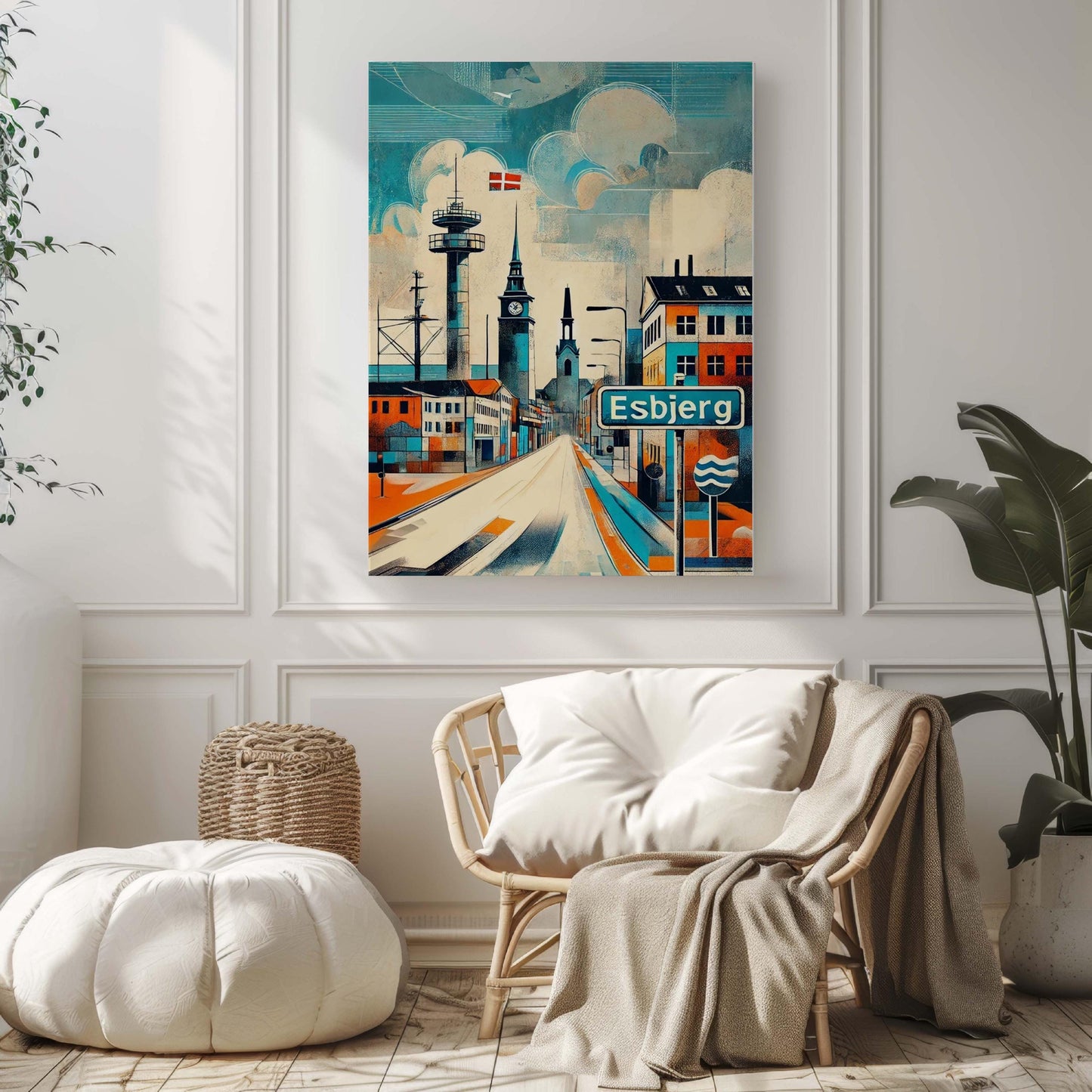 Esbjerg Art Print - Denmark City Wall Art, Travel Poster, European Decor, Housewarming Gift, Scandinavian Home Decor