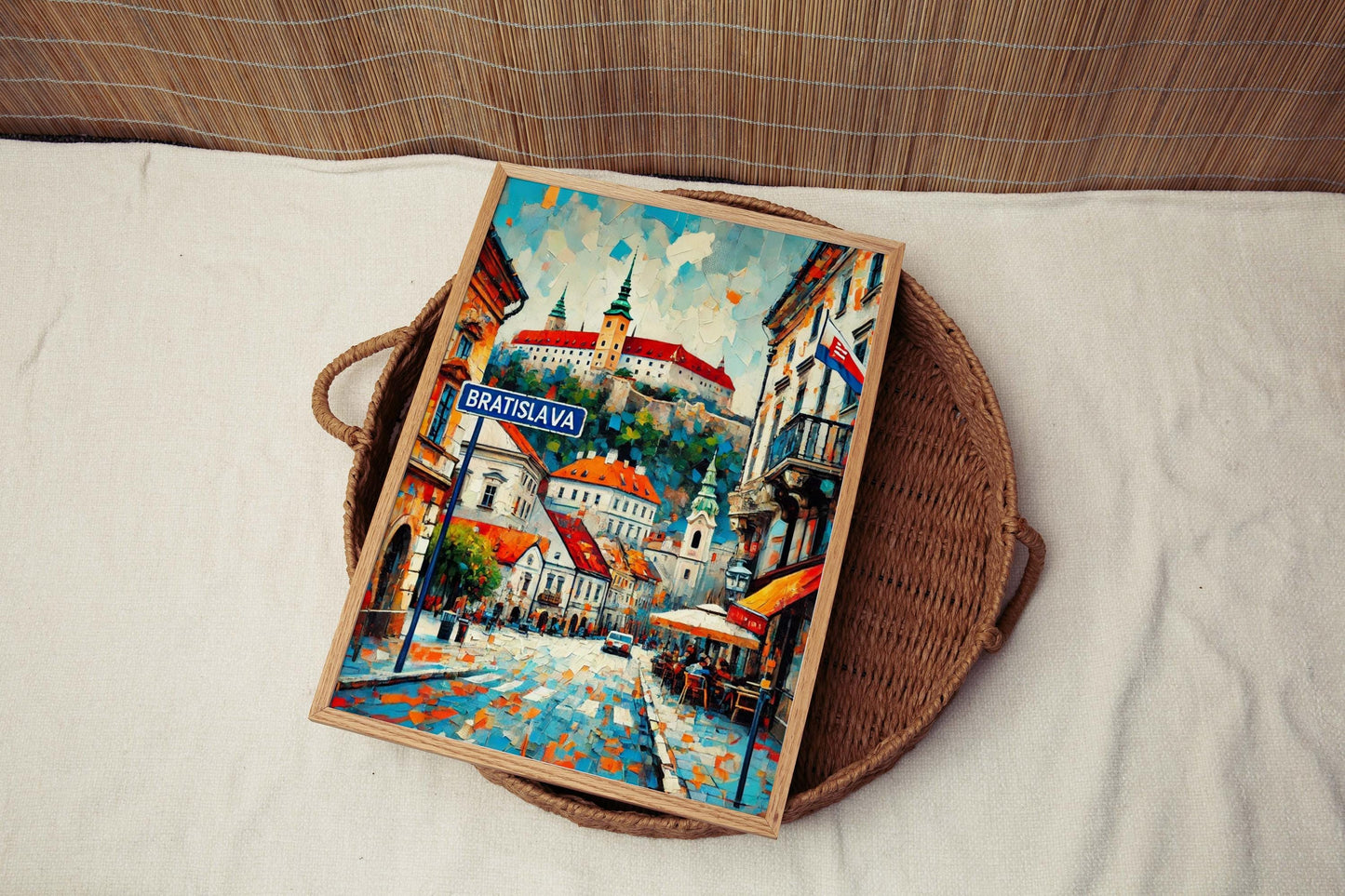 Bratislava Art Print - Bratislava Wall Art, Slovakia Travel Poster, Europe Home Decor, Housewarming Gift, Modern Cityscape Illustration