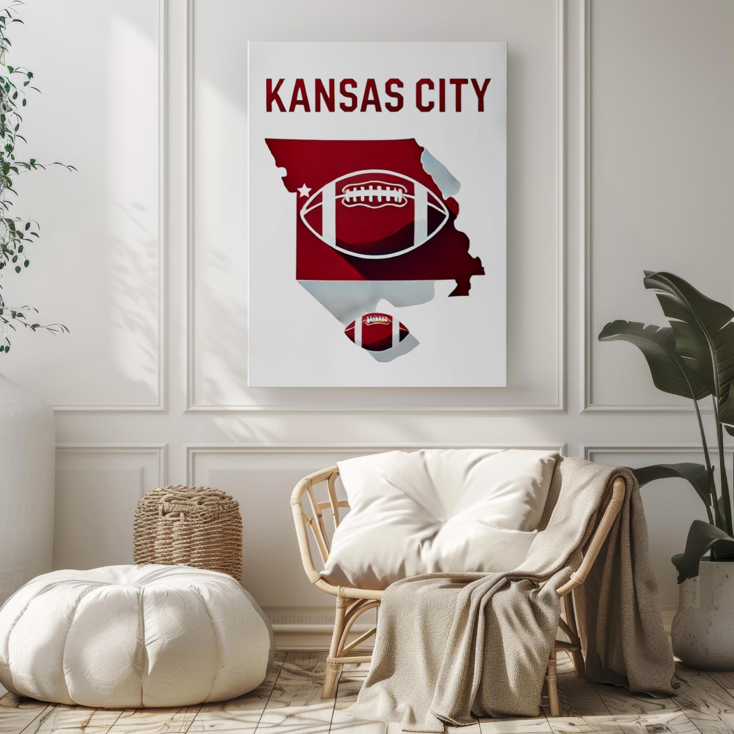 Kansas City Wall Art Print - Missouri Travel Decor, Housewarming & College Gift, Kansas City Map Home Decor, MO Gift Idea