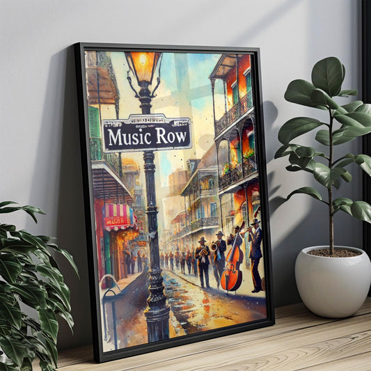 Music Row Nashville Art Print | Tennessee Travel Souvenir