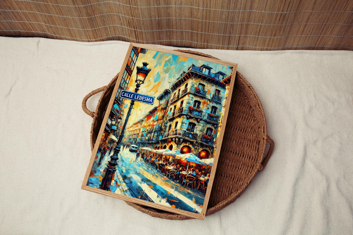 Wall Art Calle Ledesma Print - Bilbao Spain Travel Poster, Spanish Gift, Housewarming Decor, Modern Minimalist Wall Decor