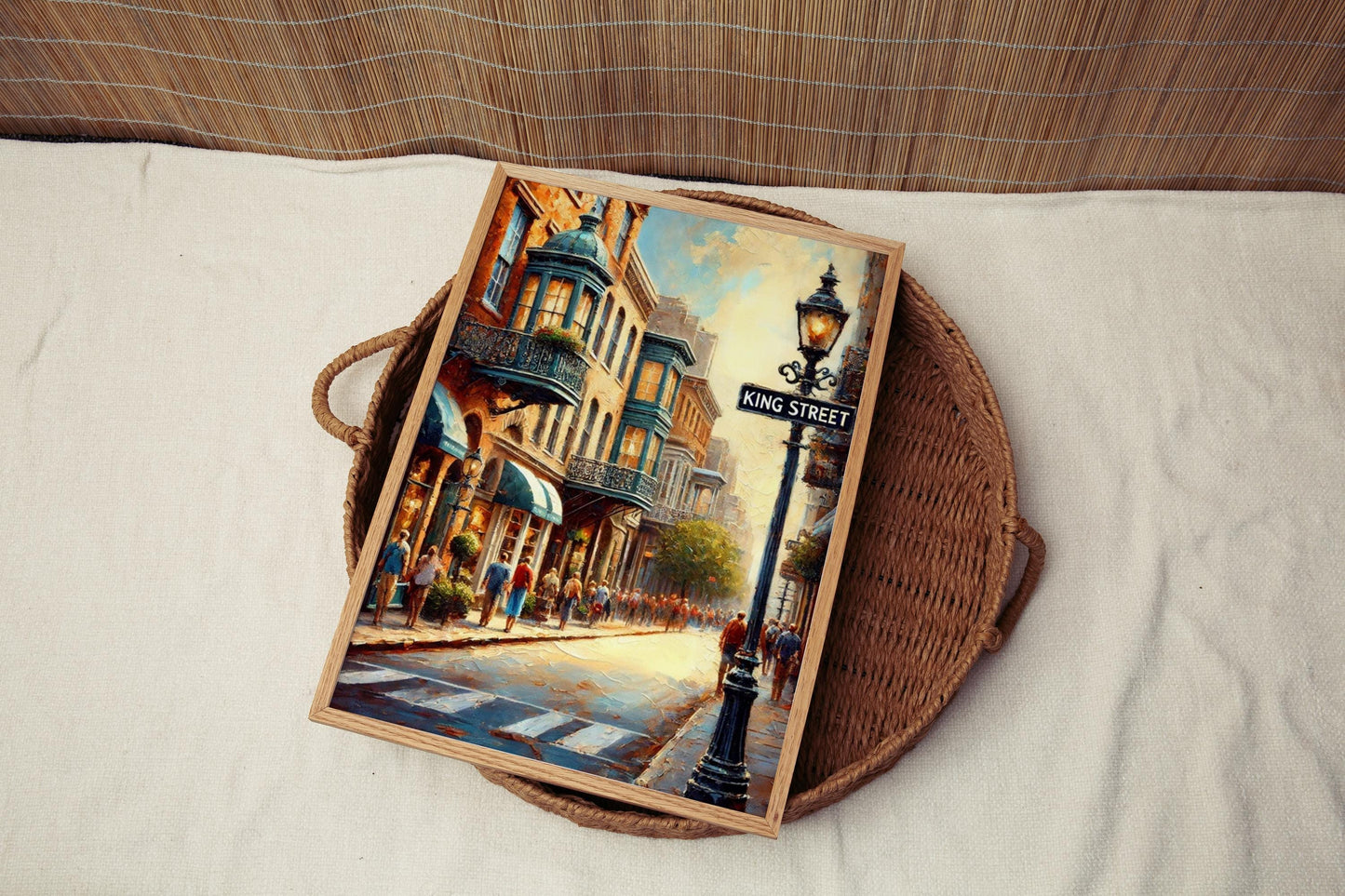 Charleston King St Wall Art Print - South Carolina Travel Poster & Housewarming Gift Decor