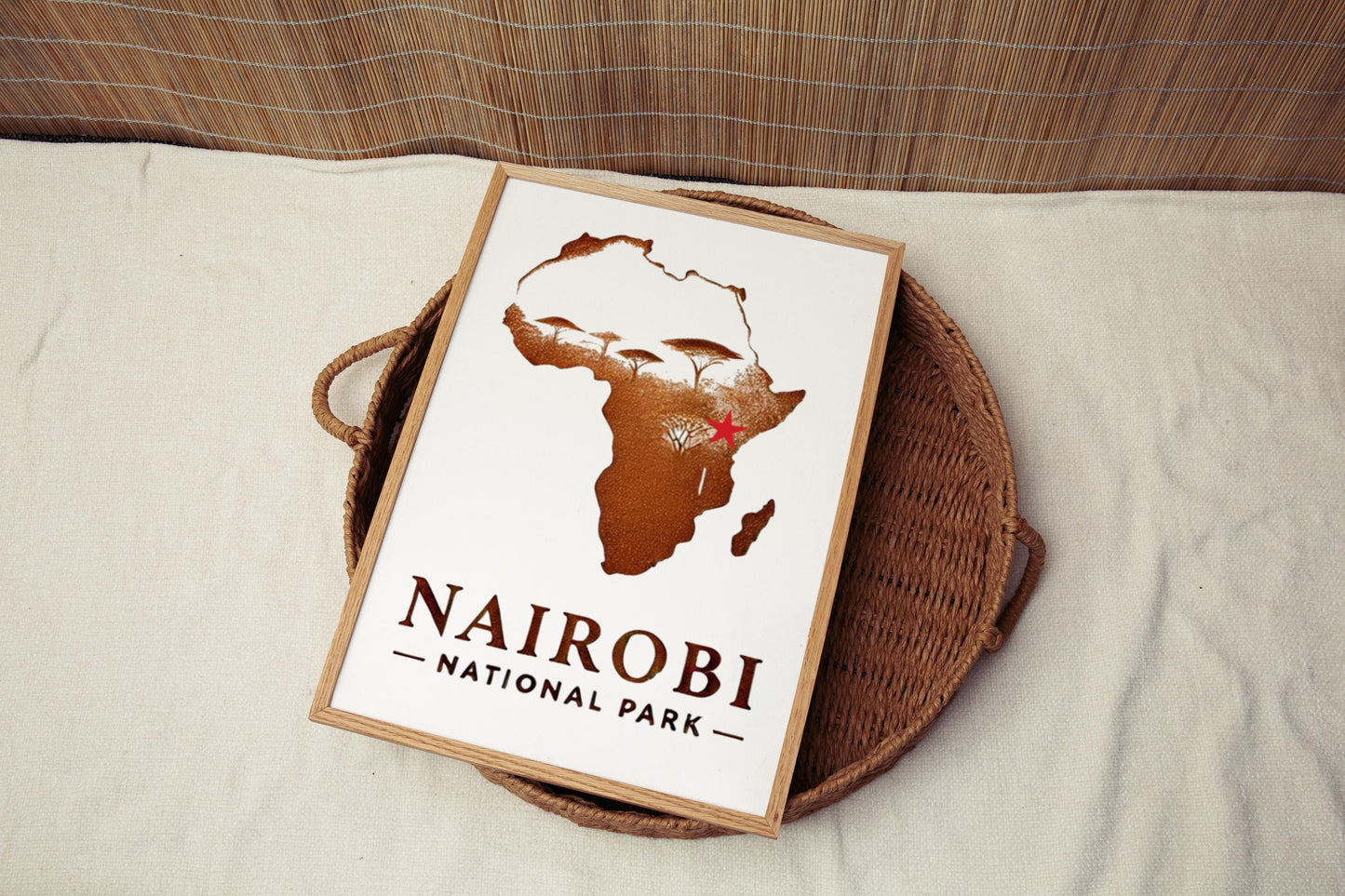Nairobi National Park Wall Art - Kenya Safari Print, Africa Travel Decor, Housewarming Gift, Wildlife Home Artwork
