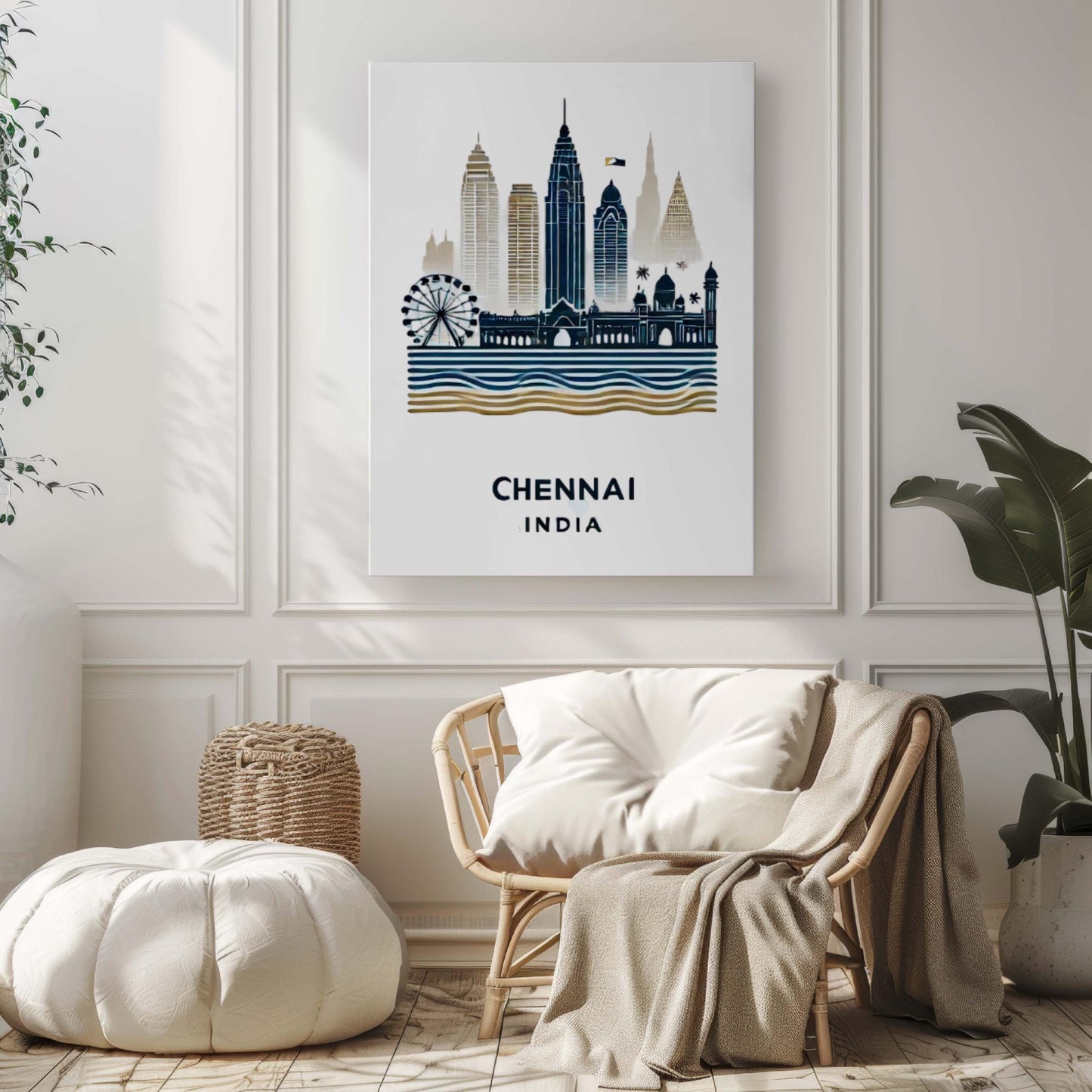 Chennai Print: India Travel Wall Art, Home Decor Gift, Housewarming & College Accent, Chennai India Artwork Poster