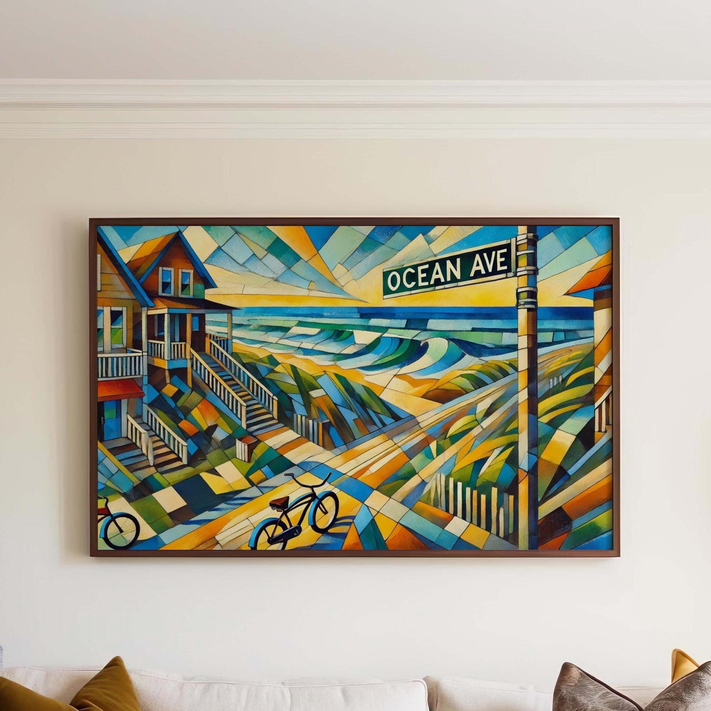 Long Beach Island Ocean Avenue Wall Art, LBI Print Travel Poster, New Jersey Beach House Gift, Long Beach Island Artwork, LBI Home Decor