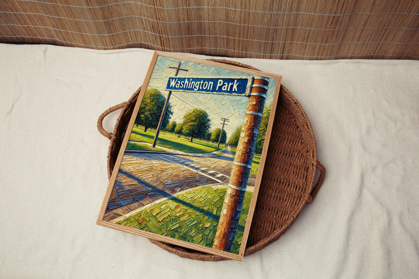Denver Washington Park Wall Art Print – Colorado Travel Poster, Denver Gift, Housewarming Decor, USA Cityscape Illustration