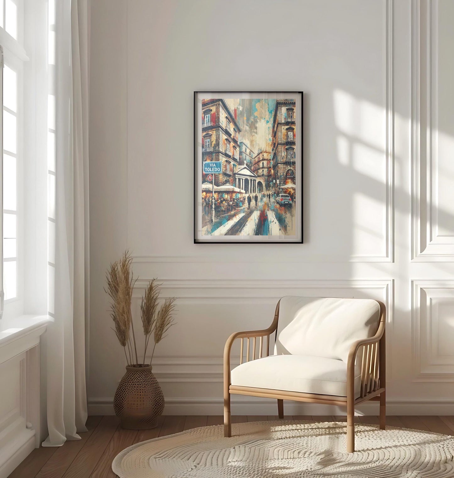Via Toledo Wall Art Print - Naples Italy Travel Poster, Italian Souvenir, Housewarming Gift, Italy Art Decor, Via Toledo Travel Print