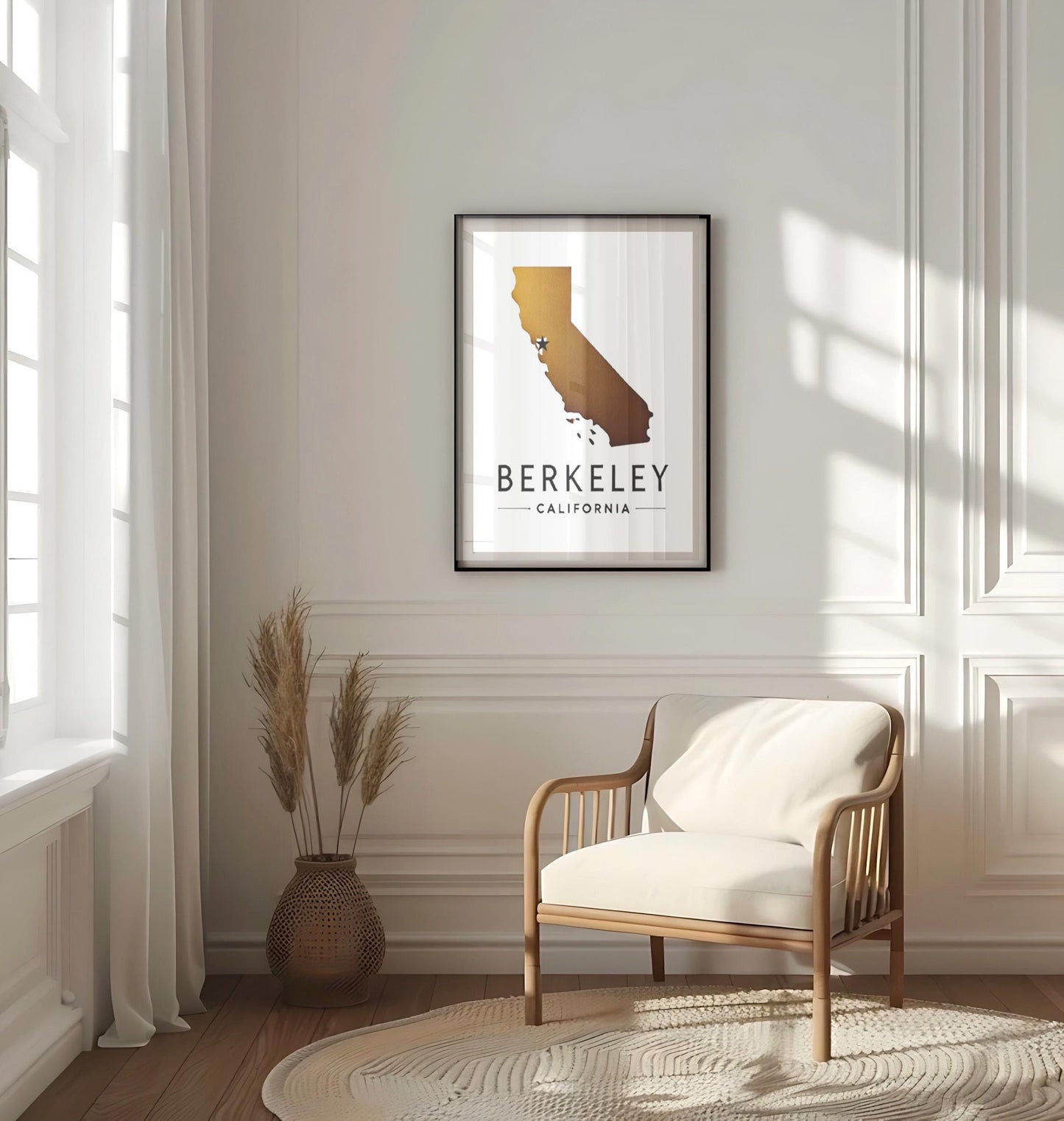 Berkeley Wall Art Print - California Travel Decor, College Gift & Housewarming Poster, Cali Home Decoration