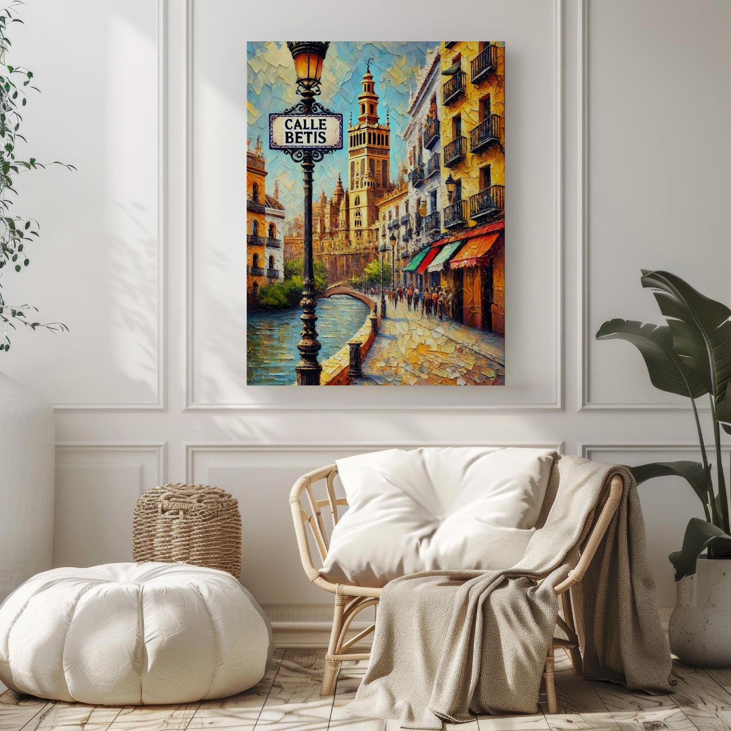 Seville Calle Betis Wall Art Print - Spain Travel Poster, Spanish Decor, Housewarming Gift, Seville Gift, Travel Print, Spain Wall Decor