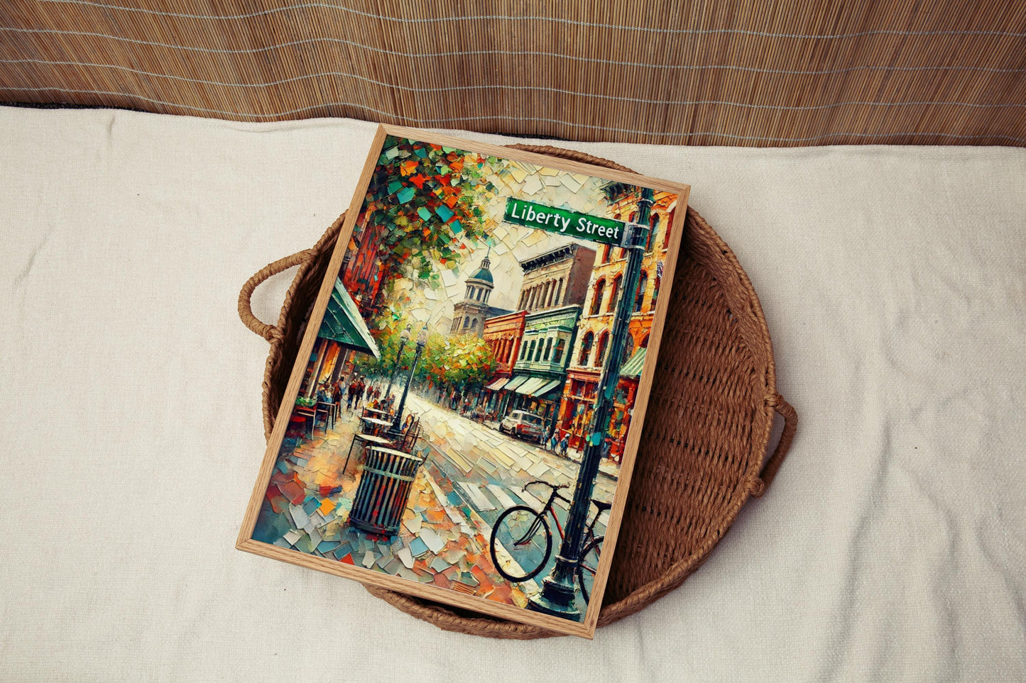 Liberty Street Wall Art, Michigan Print, USA Art, “City” Gift, Travel Souvenir, Travel Poster, “State” Art, PERSONALIZED GIFT