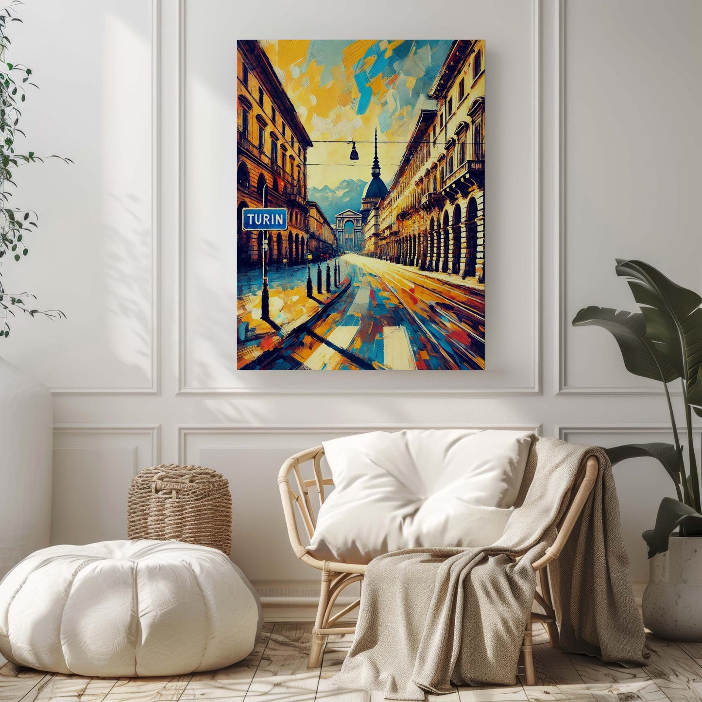 Turin Art: Italian Travel Wall Art Print, European Cityscape Poster, Housewarming & Italy Gift, Modern Turin Artwork for Home Decor