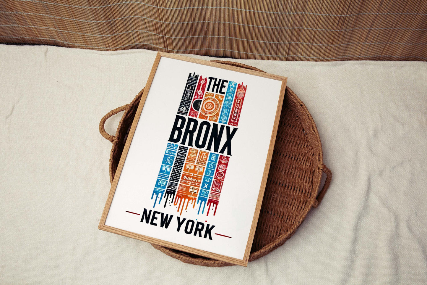Bronx Print New York City Art NYC Wall Decor Travel Gift College Dorm Housewarming Souvenir