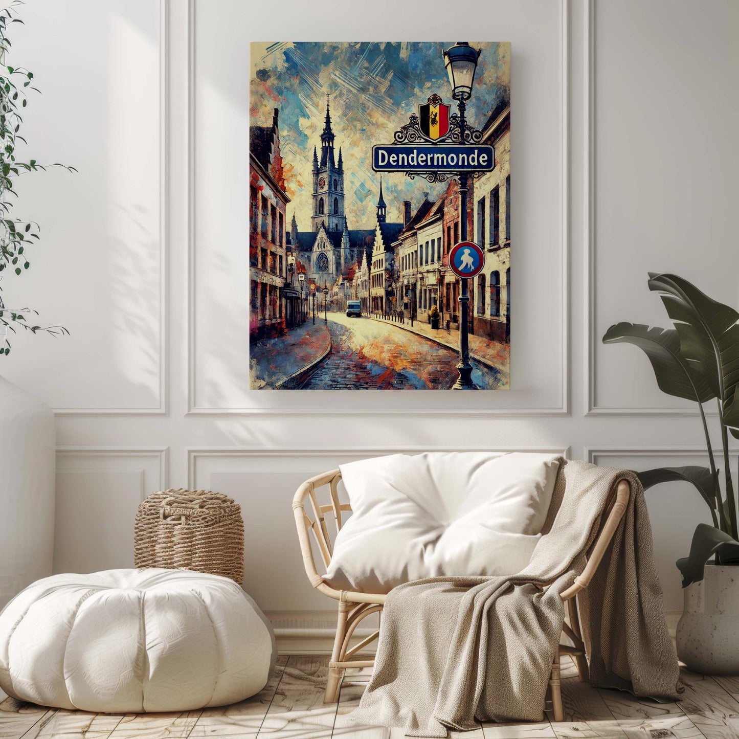 Dendermonde Art Print Belgium Travel Poster Wall Art City Gift Housewarming Decor Dendermonde Wall Art Decor