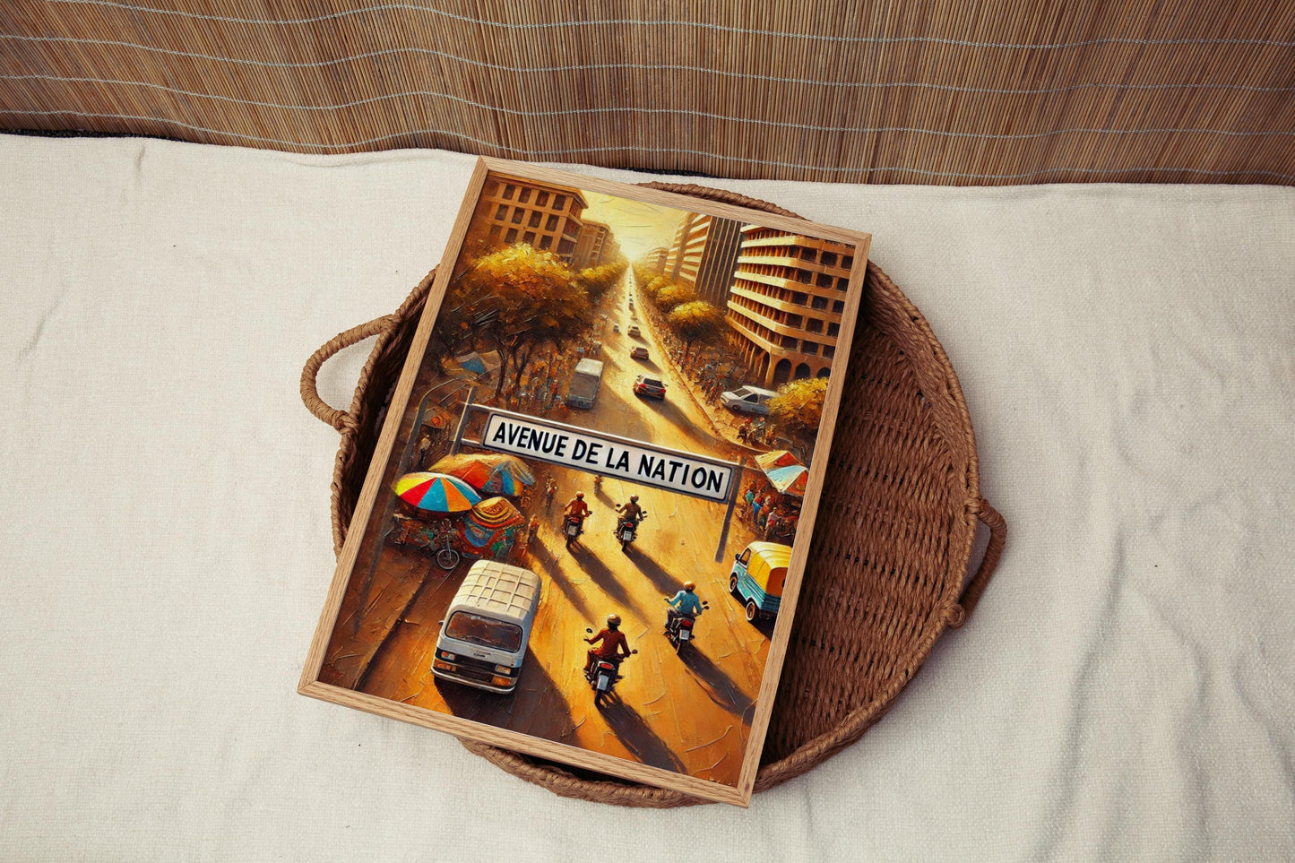 Avenue de la Nation Wall Art, Ouagadougou Print, Burkina Faso Cityscape, Travel Souvenir, Street Scene Poster, Home Decor, Personalized Gift