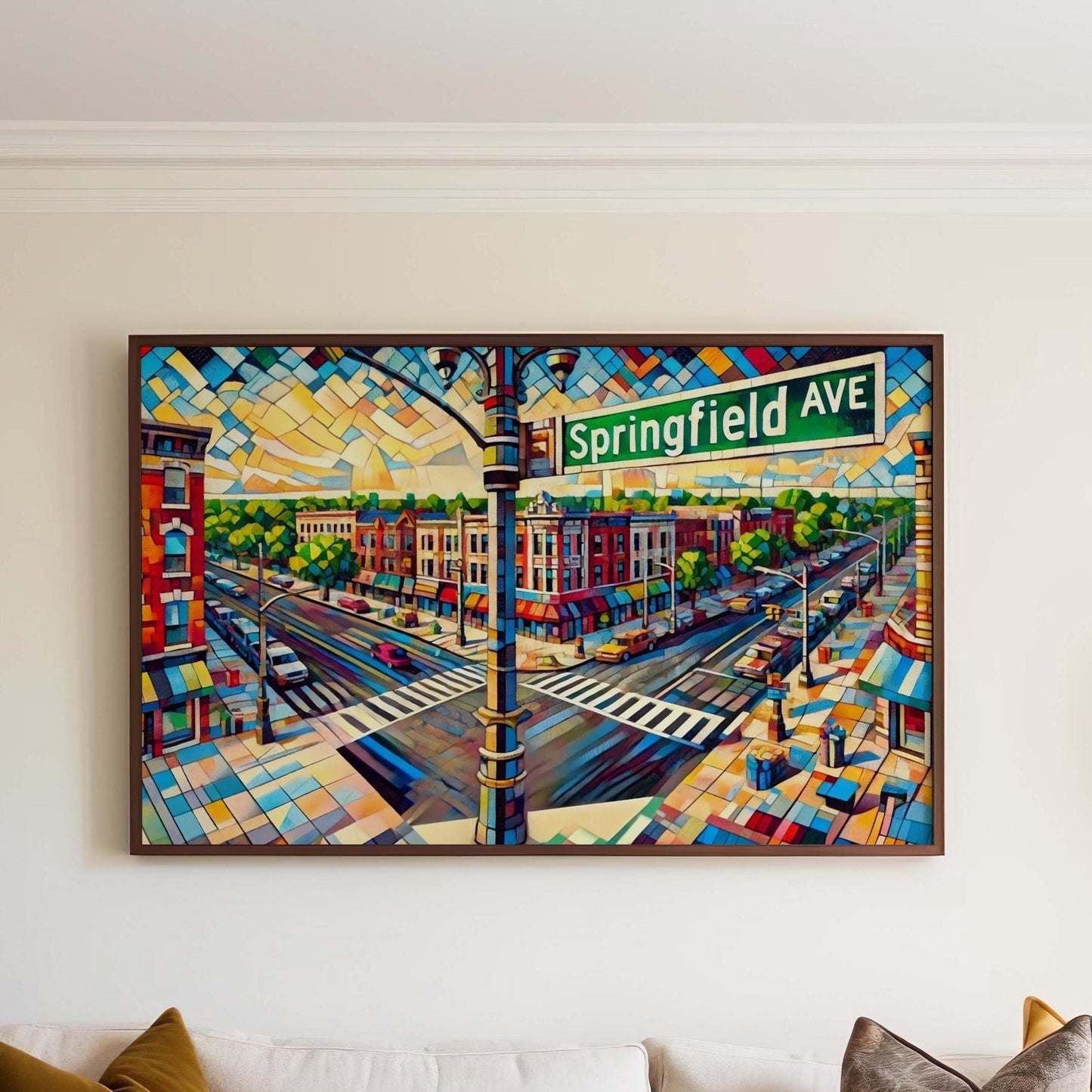 Wall Art Springfield Ave Print - Jersey Travel Poster, New Jersey Gift, Housewarming Decor, Springfield Avenue Wall Art, Travel Print