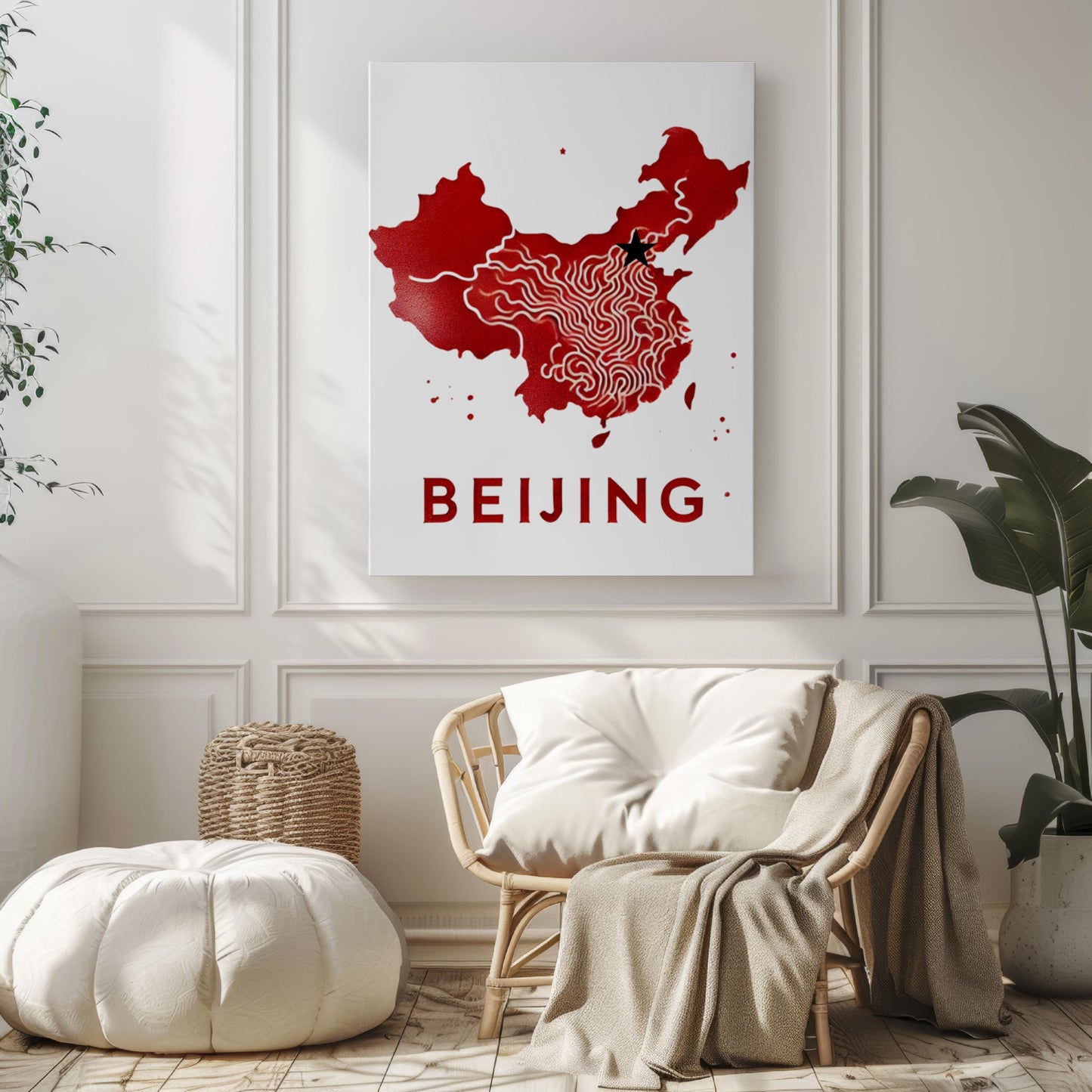 China Beijing Wall Art Print - Travel Decor, Housewarming Gift, Modern Home Artwork, Asian Cityscape Poster, Unique China Gift for Walls