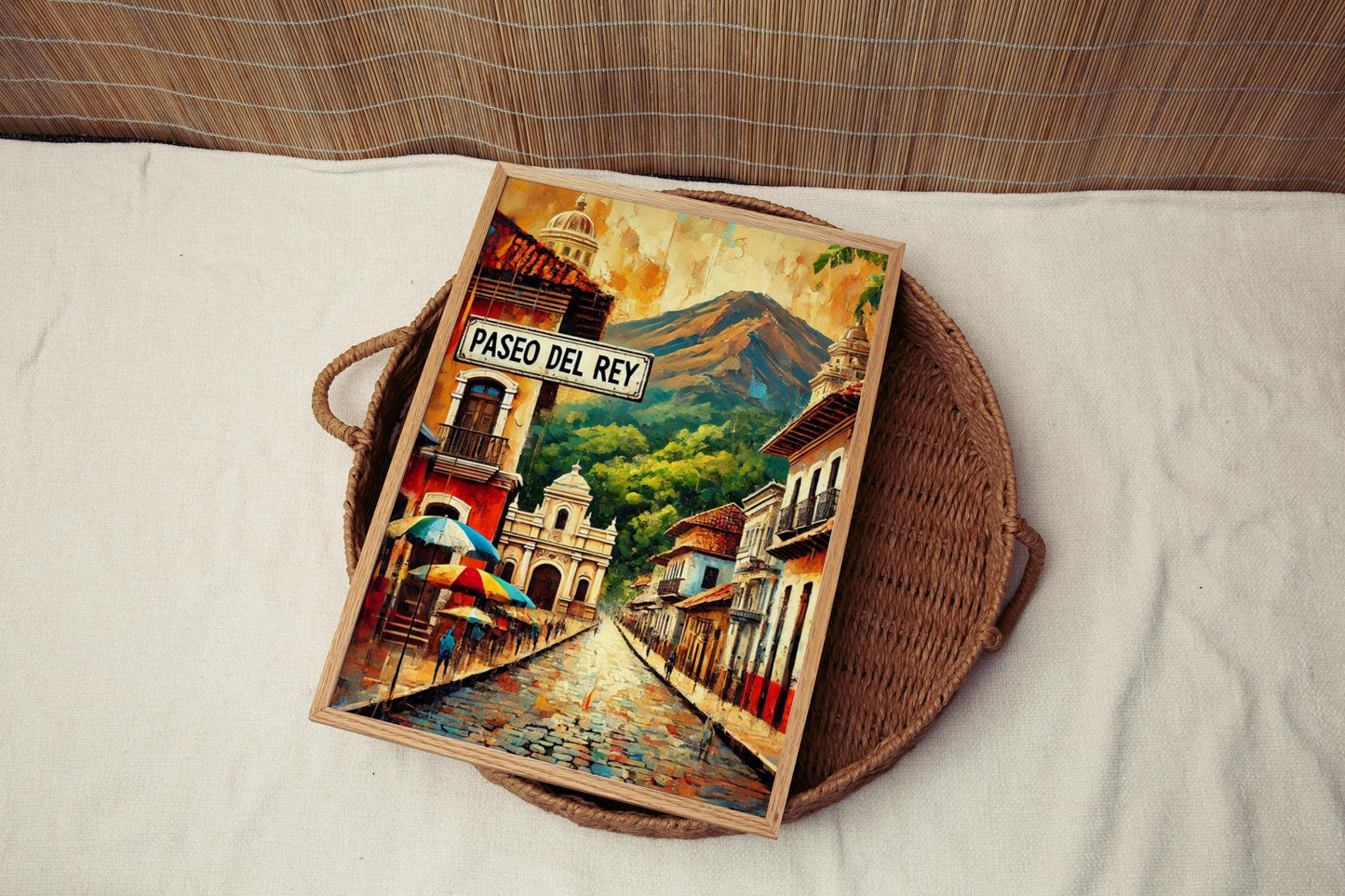 Paseo del Rey Wall Art, Managua Print, Nicaragua Souvenir, Travel Poster, Cultural Home Decor, Scenic Boulevard Art, Gift for Travelers