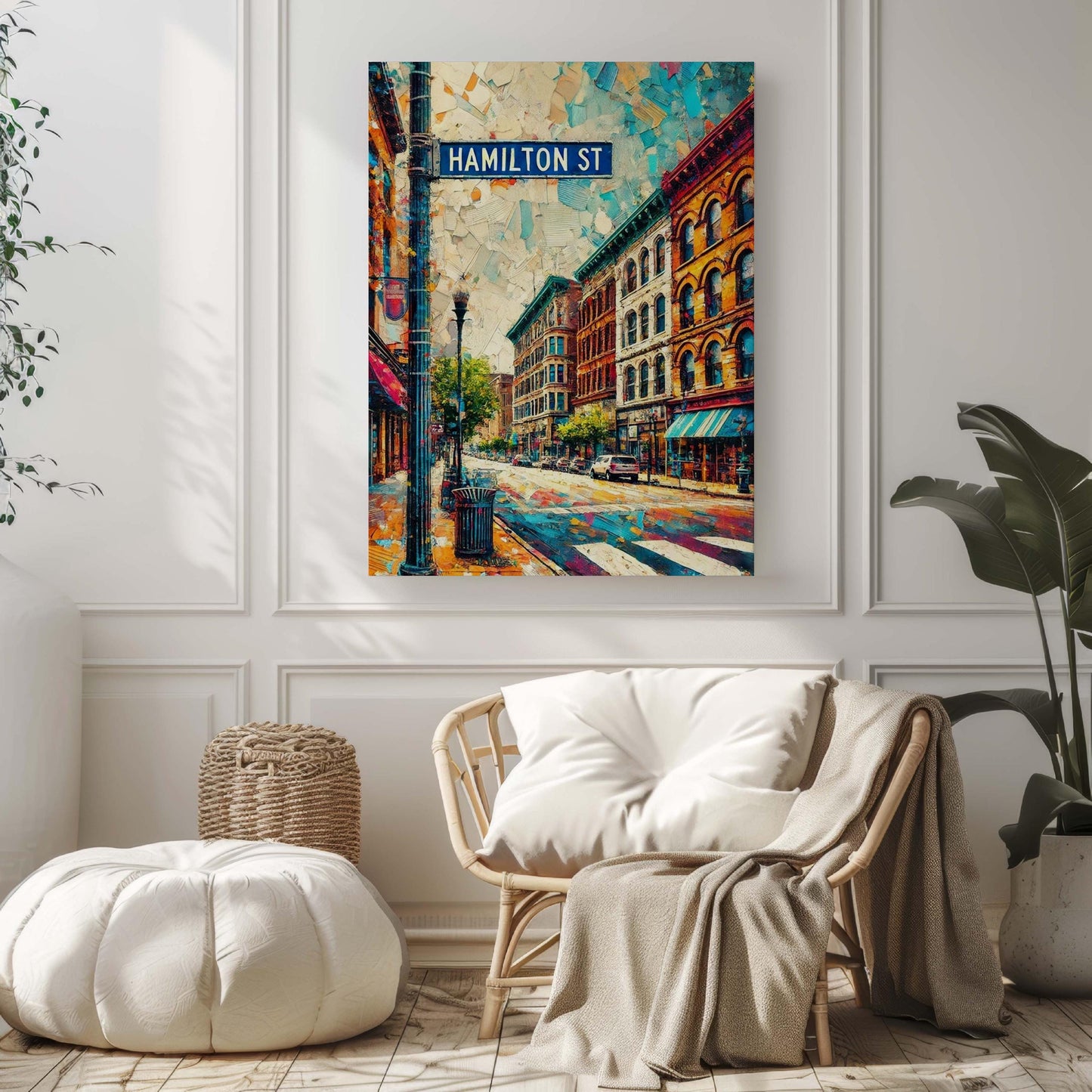 Allentown Art Hamilton Street Wall Art Print - Pennsylvania Travel Poster, Allentown Gift, Housewarming Decor
