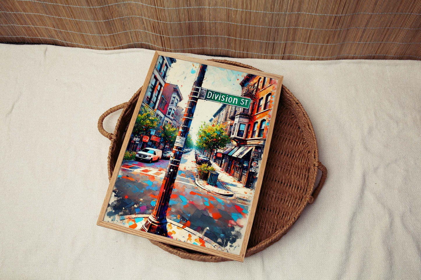 Wall Art Division St Chicago Print, Illinois Travel Poster, Modern City Map, Housewarming Gift, Urban Decor, Division Street Artwork