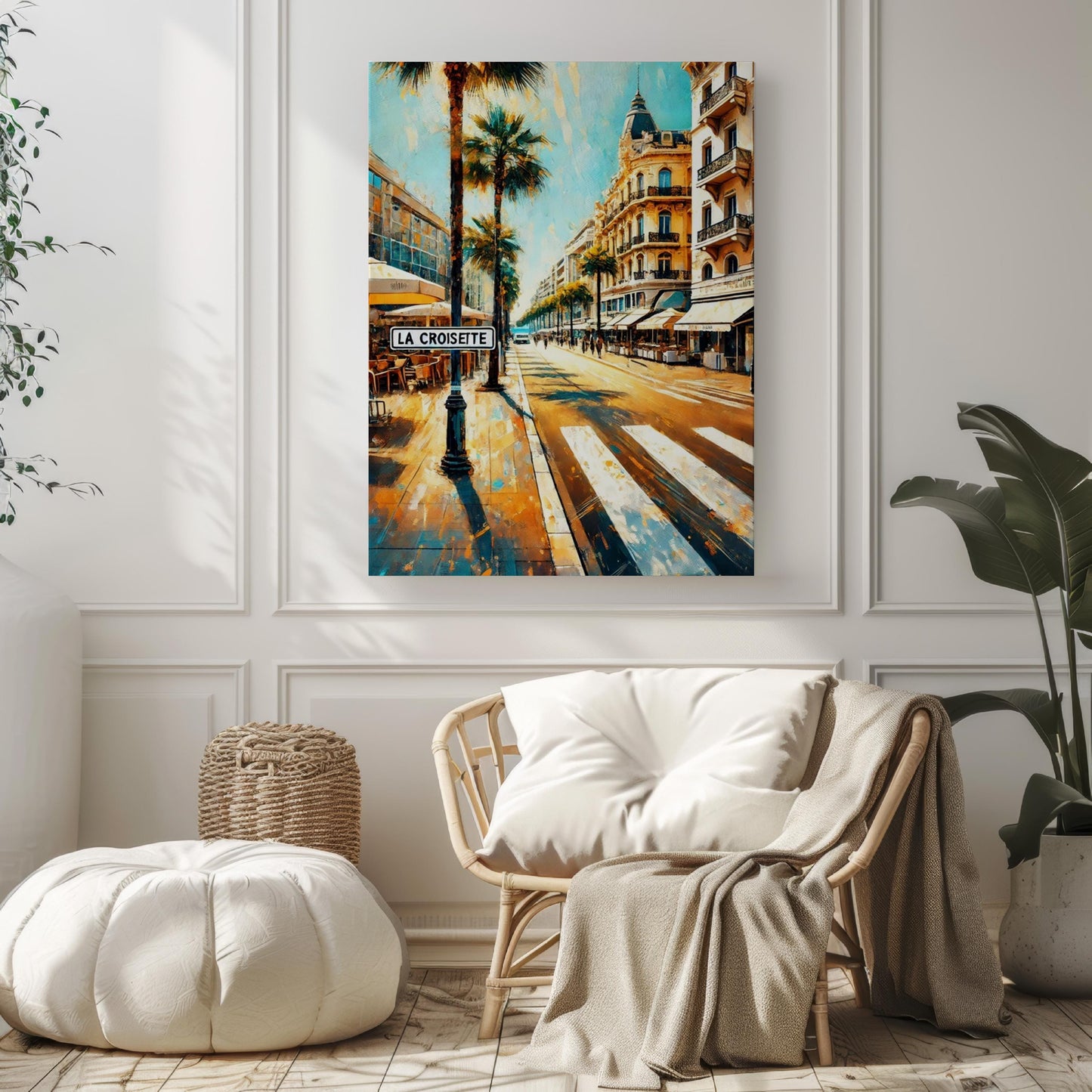 Cannes La Croisette Wall Art Print, French Travel Poster, France Gift, Housewarming Decor, Coastal Home Artwork