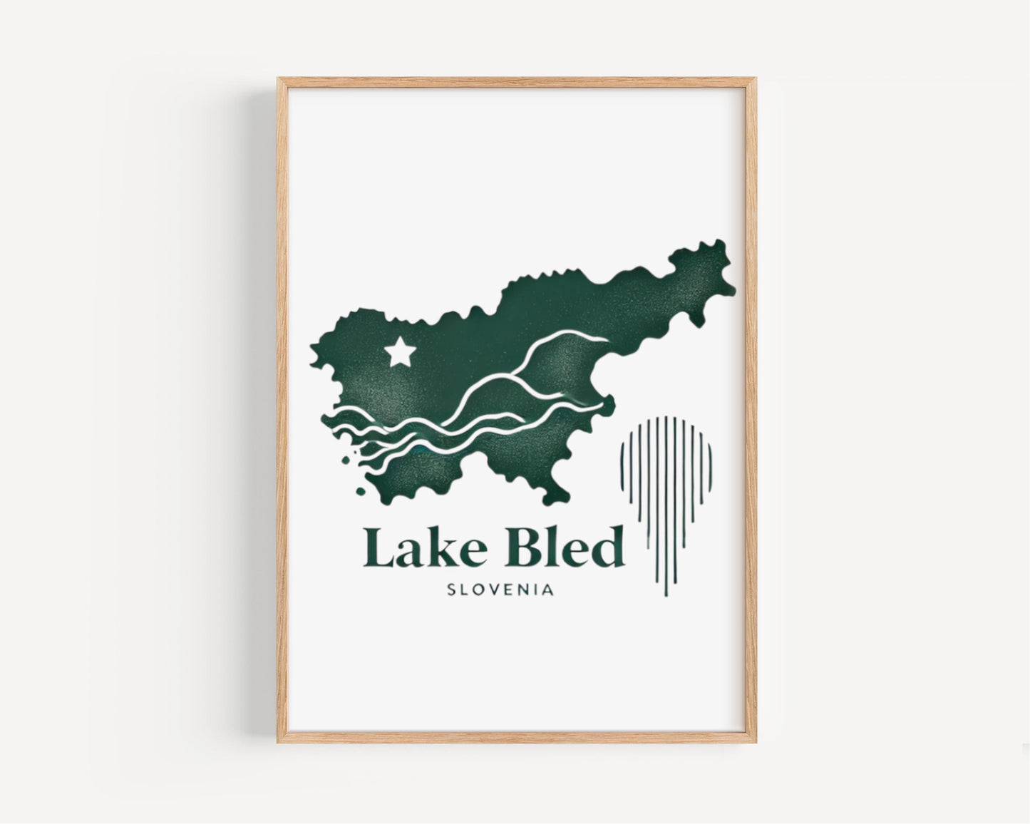Slovenia Lake Bled Wall Art Print - Travel Home Decor, Slovenia Gift, Housewarming & Beautiful Landscape Artwork