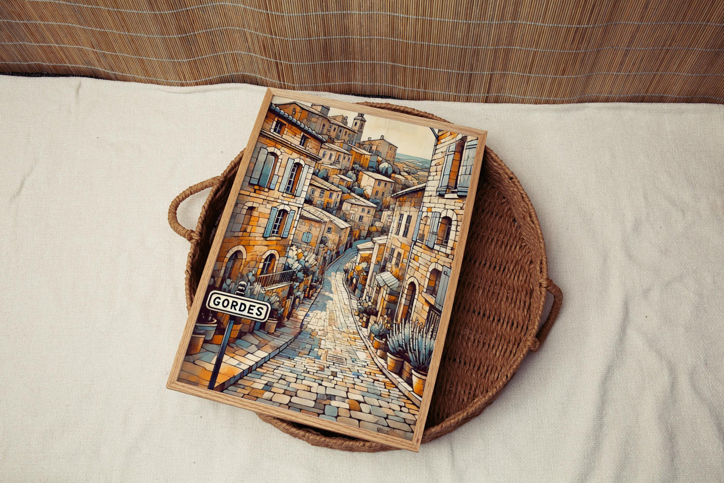 France Travel Print Gordes Wall Art, French Gift, European Souvenir, Travel Poster, Housewarming Decor, Scenic France Artwork