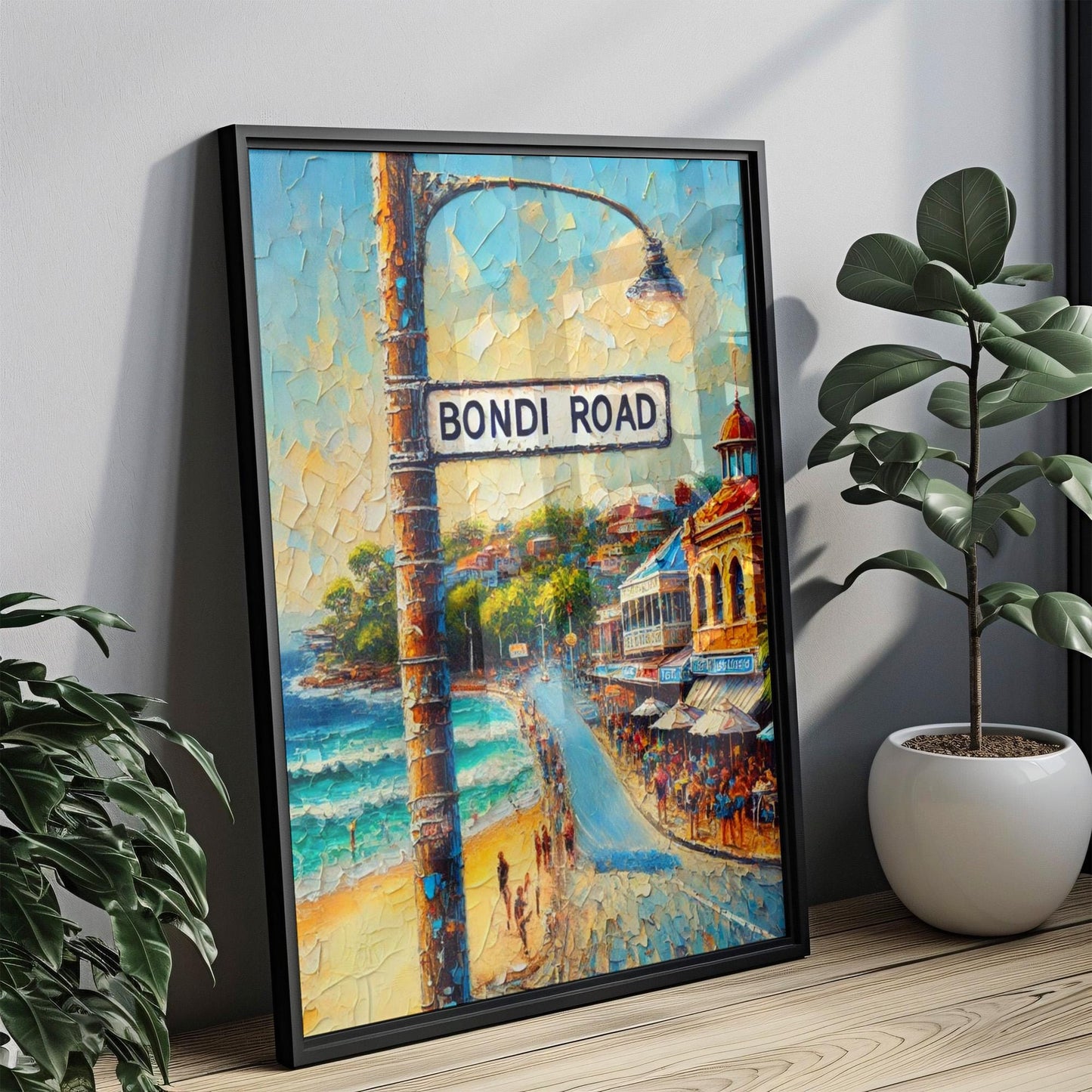 Sydney Bondi Rd Wall Art Print - Travel Poster, Australia Decor, Housewarming Gift, Sydney Art & Australia Travel Print