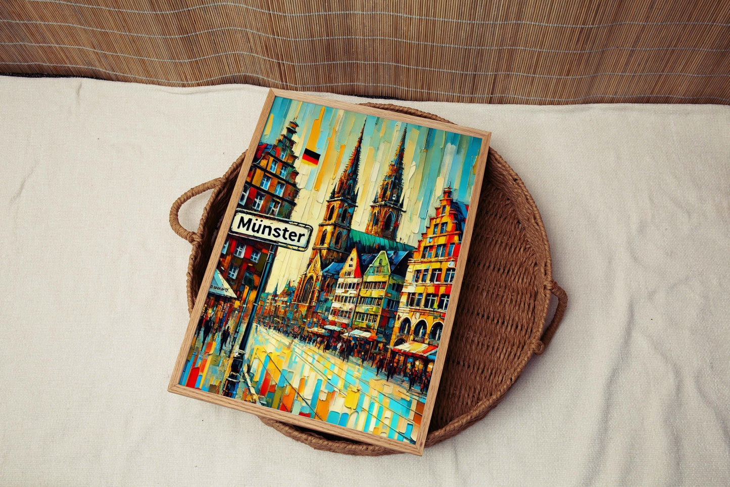 Münster Art Print – Germany City Wall Art, Travel Poster, European Home Decor, Münster Gift, Housewarming & German Travel Print