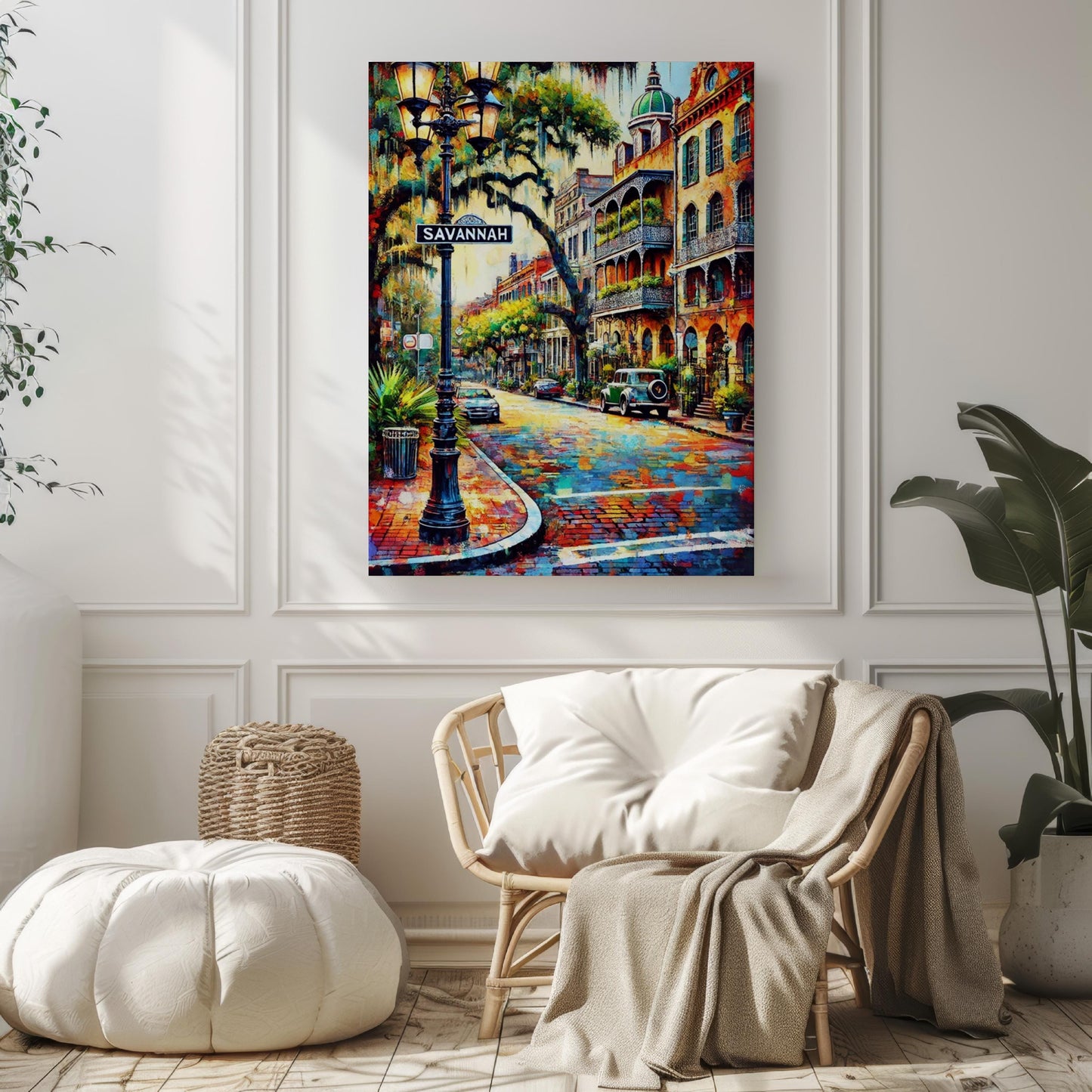 Georgia Savannah Wall Art Print - Travel Poster & USA Decor, Housewarming Gift, Georgia Travel Map, Southern USA Home Wall Decor