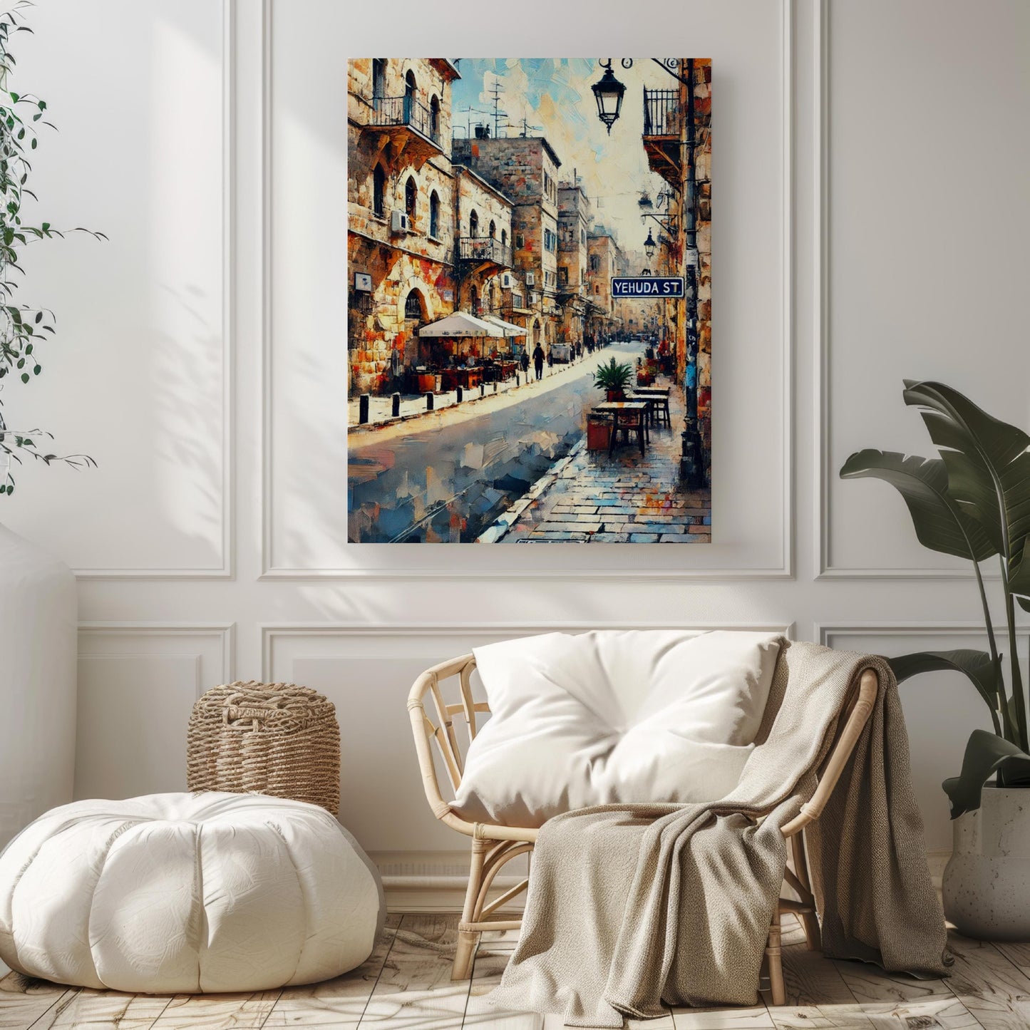 Jerusalem Yehuda St Wall Art Print – Travel Poster, Israel Artwork, Housewarming Gift, Unique Jerusalem Street Decor
