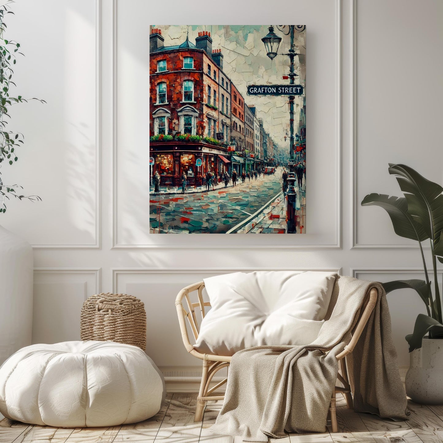 Grafton Street Wall Art, Dublin Print, Ireland Travel Poster, Cityscape Artwork, European Street Scene, Home Decor, Gift for Travelers