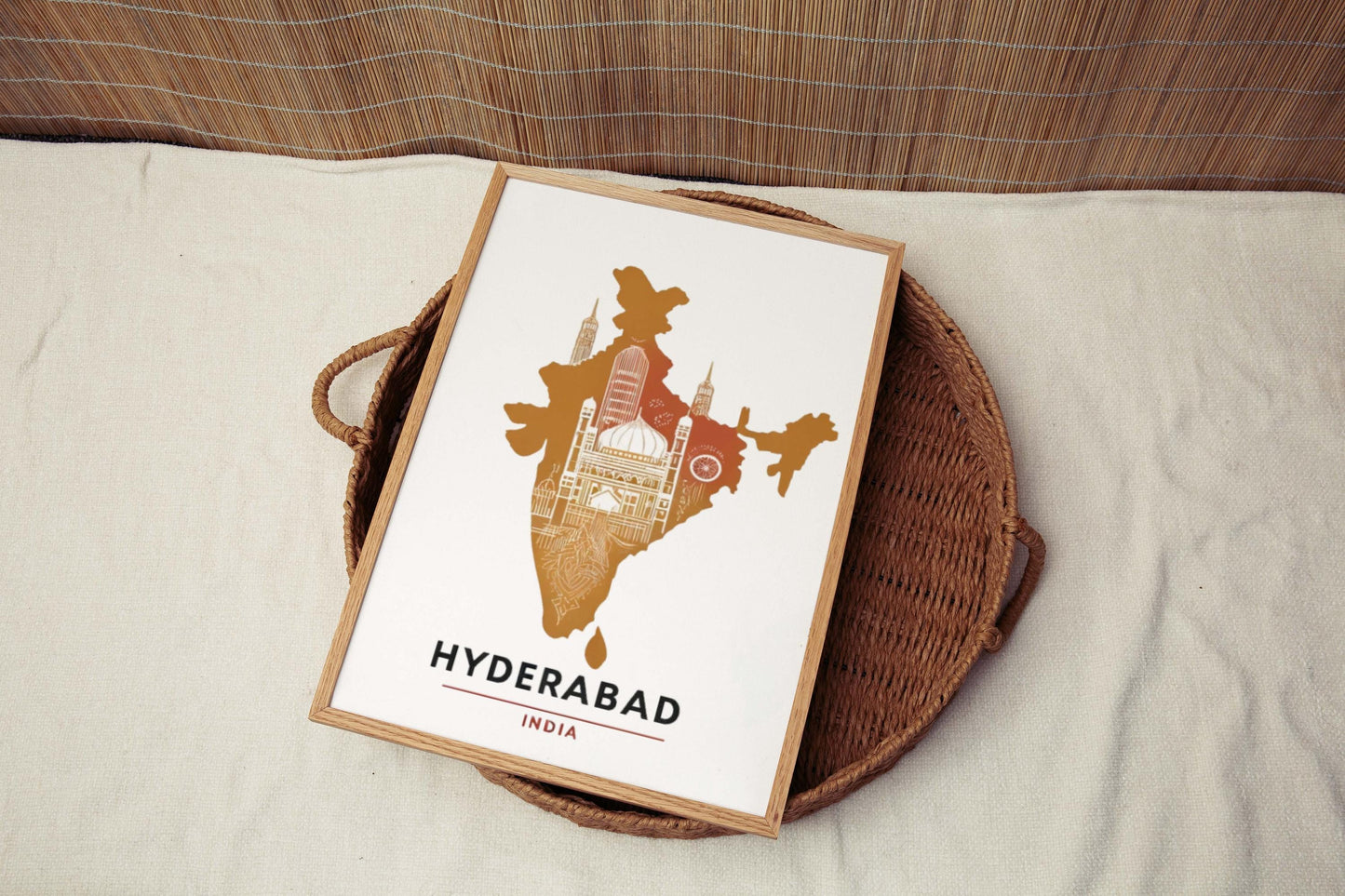 Hyderabad Print: Indian Wall Art Travel Decor, Housewarming & College Gift, Hyderabad India Home Poster