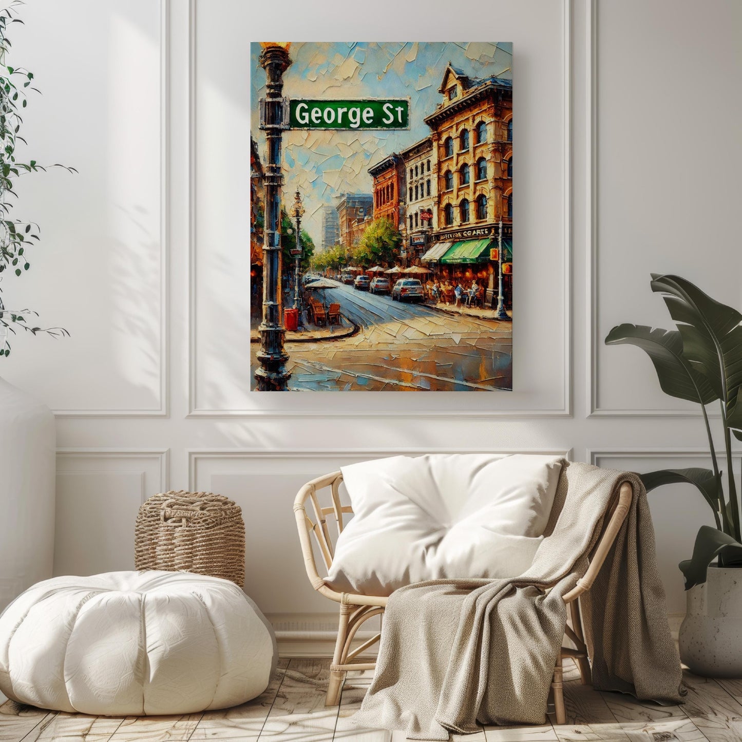 George Street Wall Art - St. Johns Canada Print, Travel Poster, Housewarming Gift, Canadian Artwork, George St Travel Decor