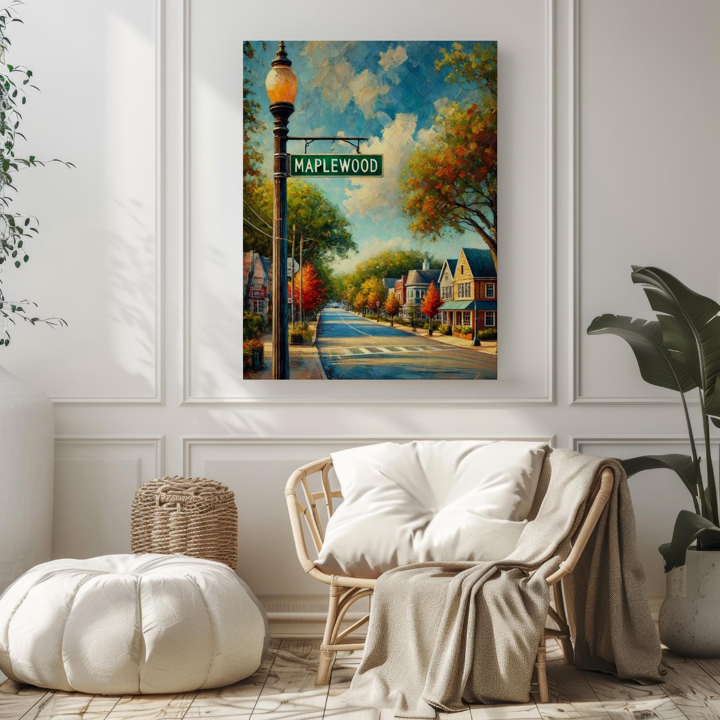 New Jersey Millburn Wall Art, Travel Print & Poster, New Jersey Gift, Housewarming Decor, USA American Art, Home Office Decoration