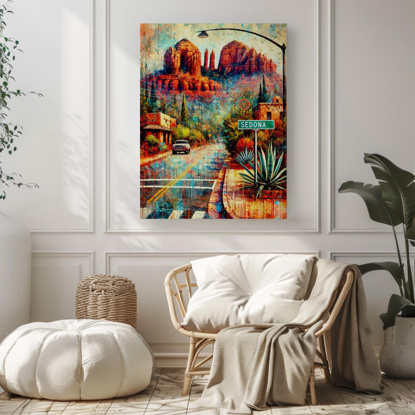 Wall Art Sedona Print Arizona Travel Poster USA Souvenir Artwork Housewarming Gift Southwest Desert Landscape