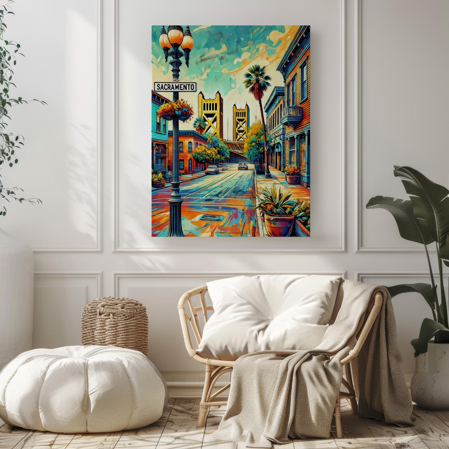 California Sacramento Wall Art Print - Travel Poster & USA Souvenir, Perfect Housewarming or California Gift Decor